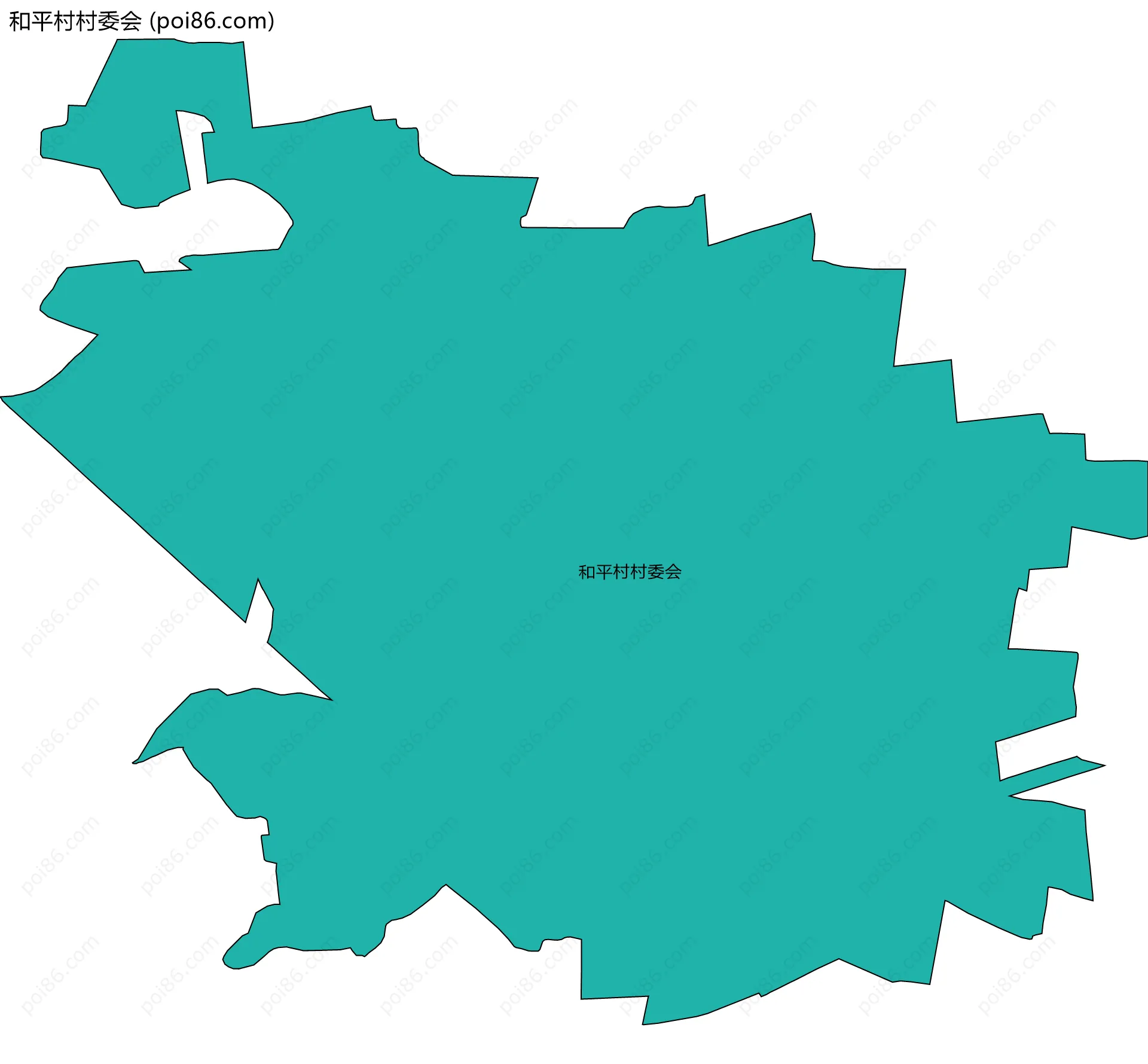 和平村村委会边界地图