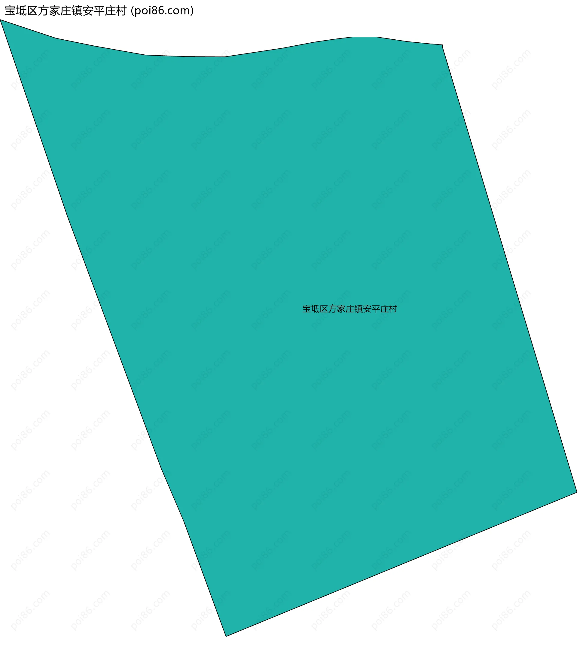 宝坻区方家庄镇安平庄村边界地图