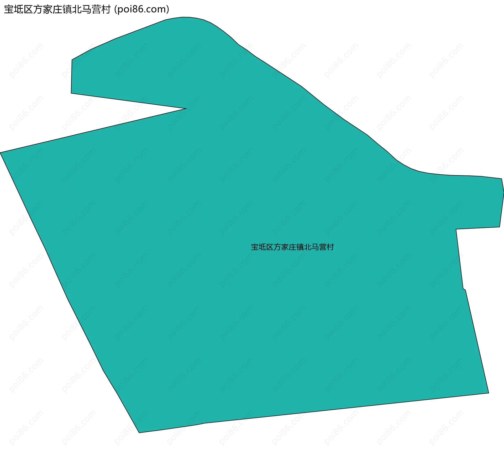 宝坻区方家庄镇北马营村边界地图