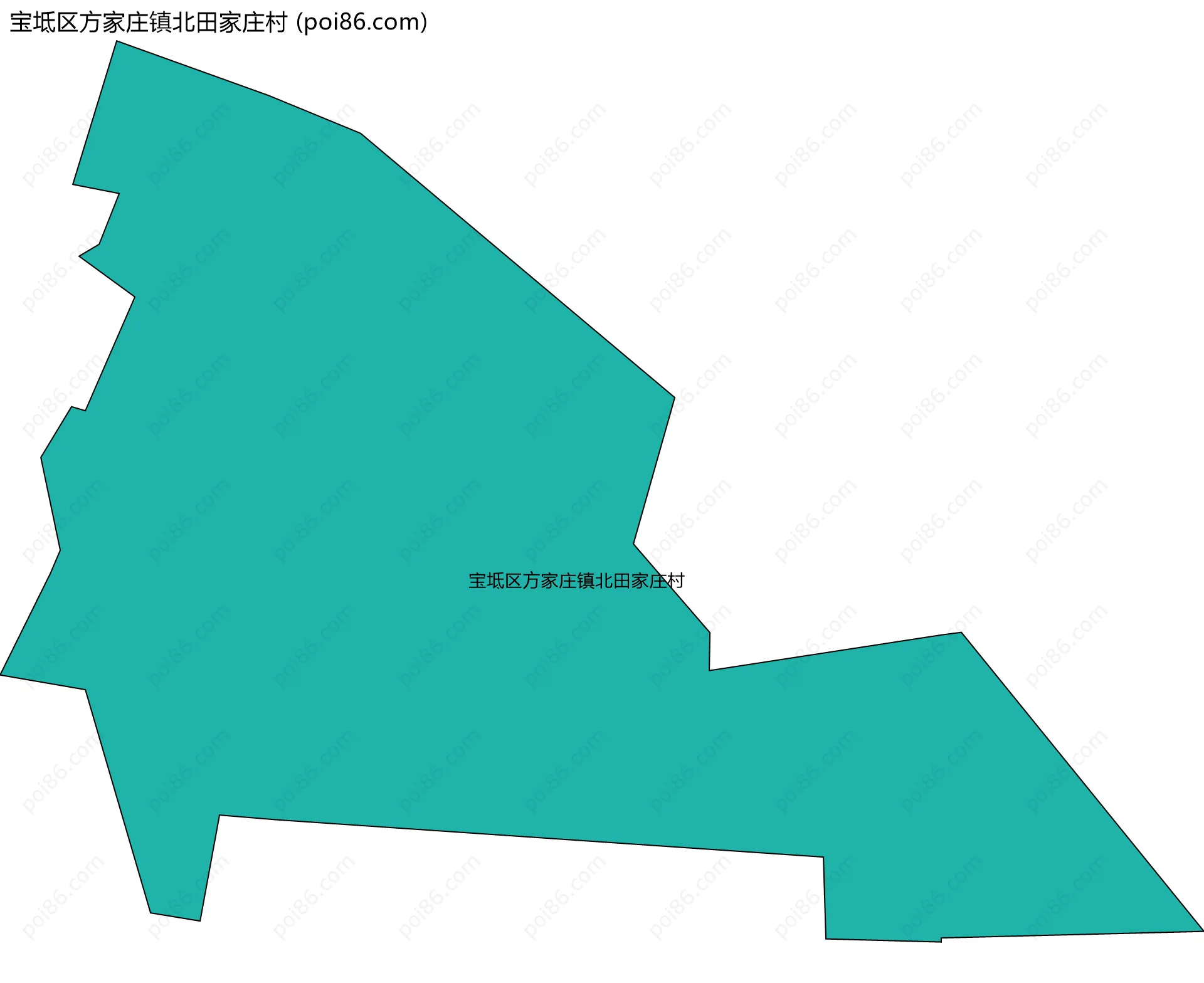 宝坻区方家庄镇北田家庄村边界地图
