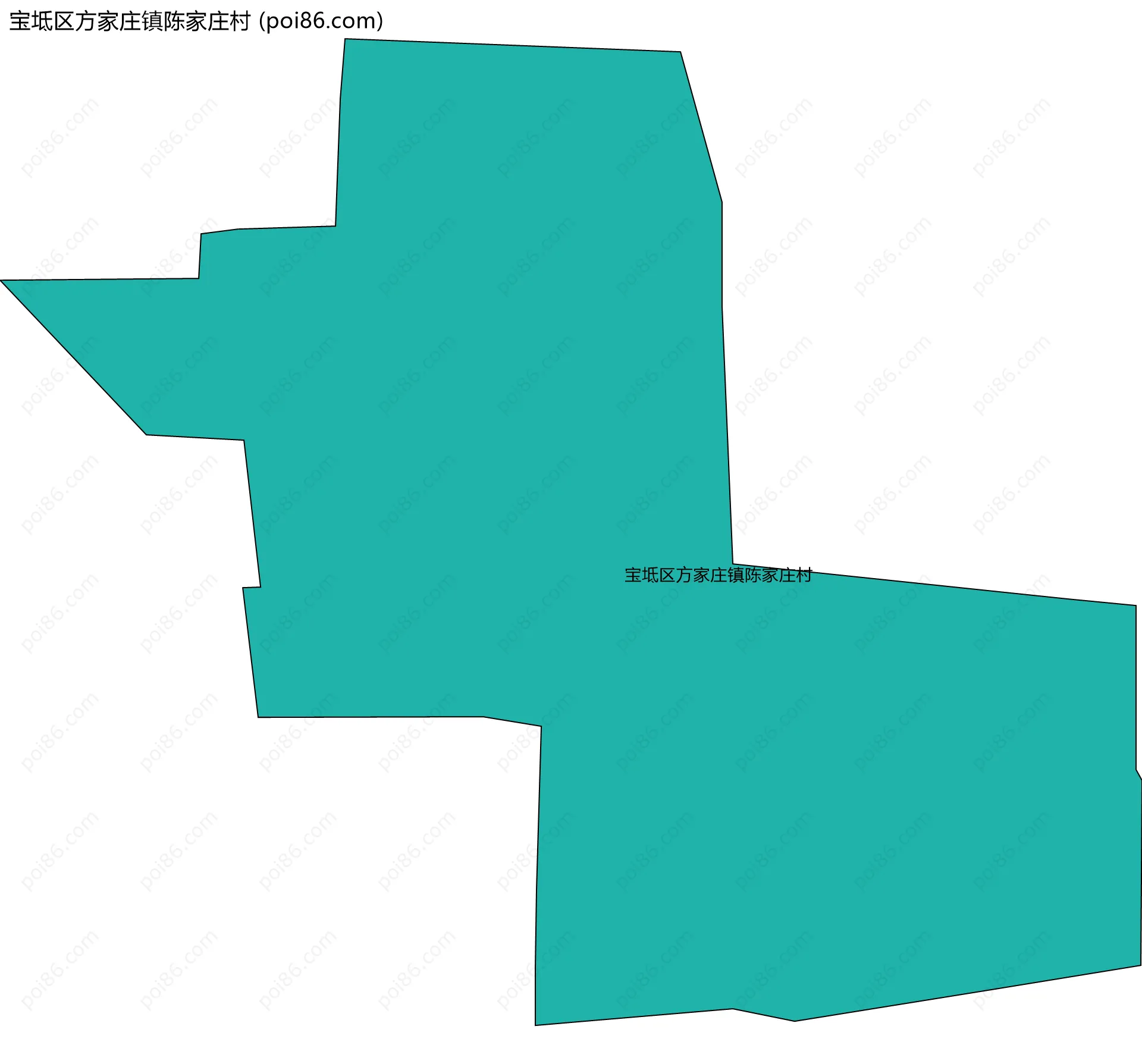 宝坻区方家庄镇陈家庄村边界地图