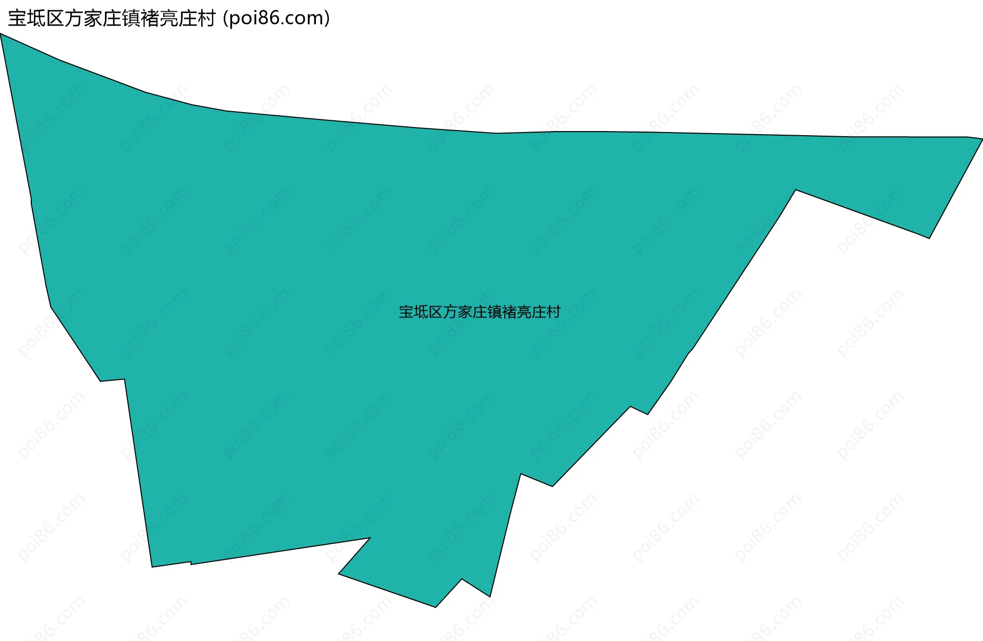 宝坻区方家庄镇褚亮庄村边界地图