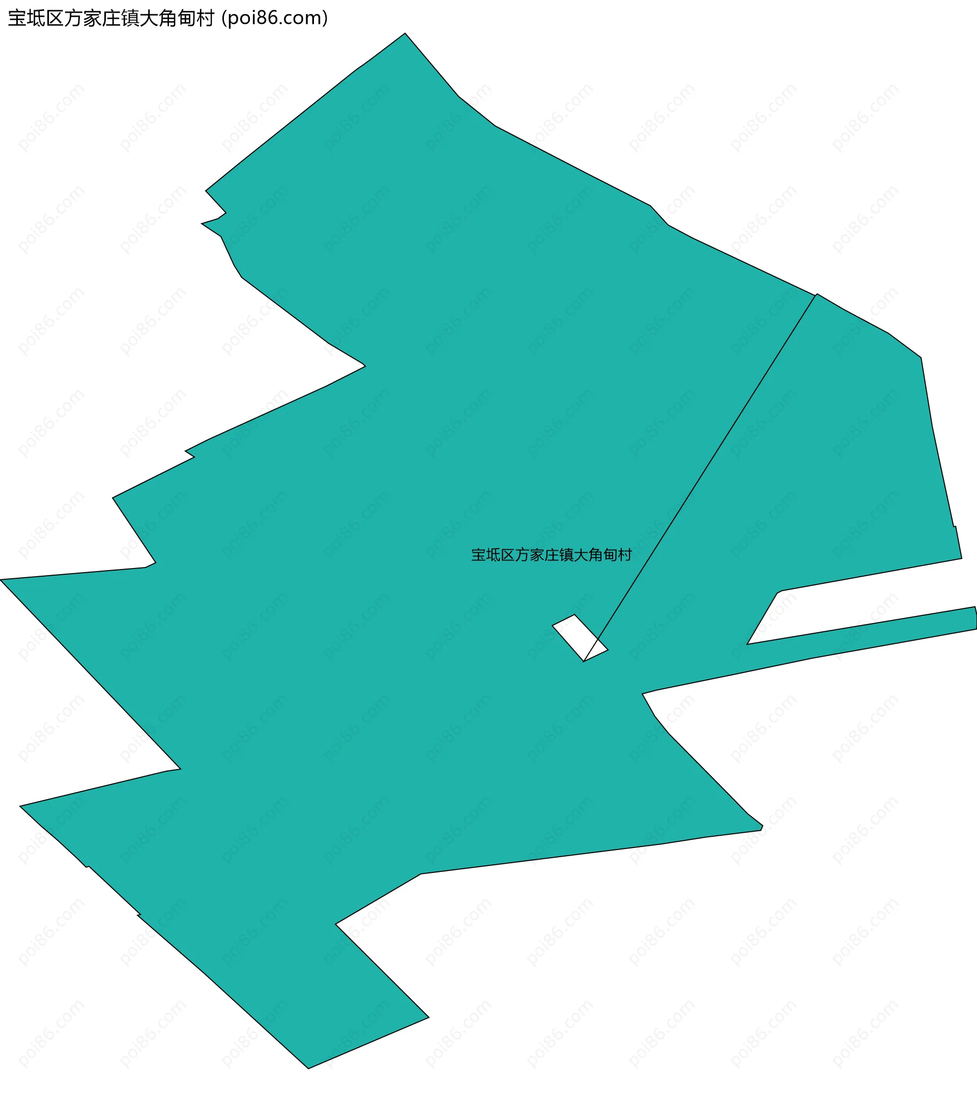 宝坻区方家庄镇大角甸村边界地图