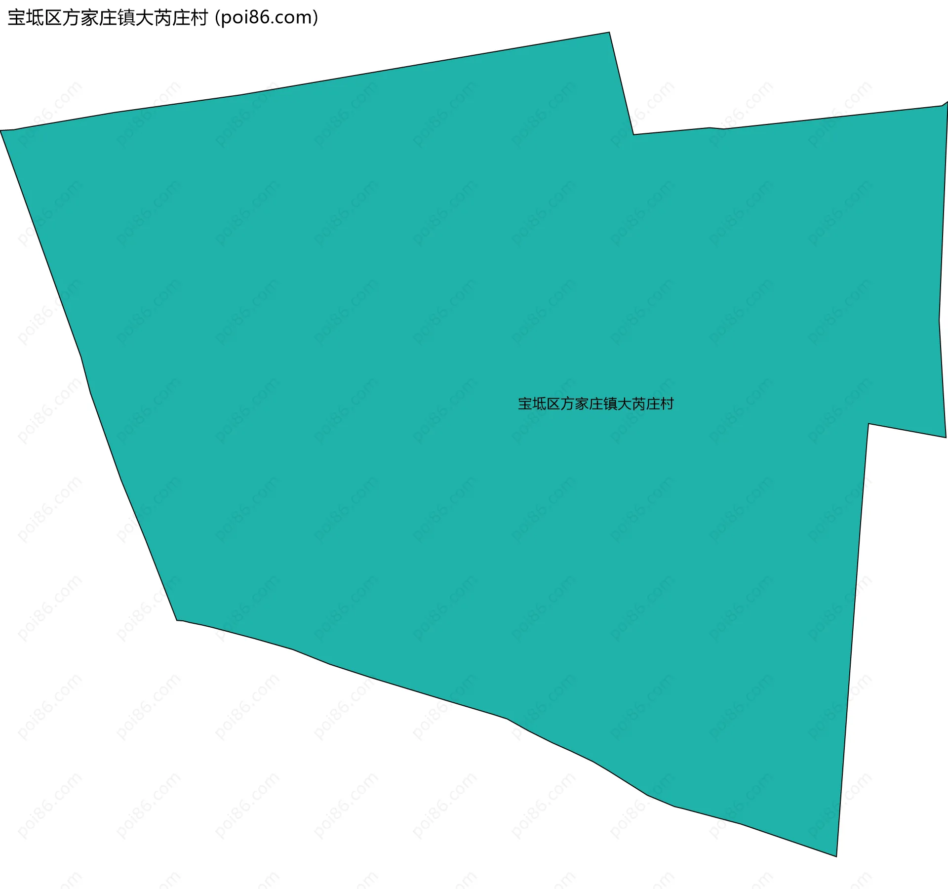 宝坻区方家庄镇大芮庄村边界地图