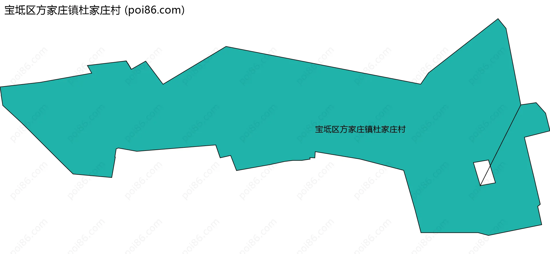 宝坻区方家庄镇杜家庄村边界地图