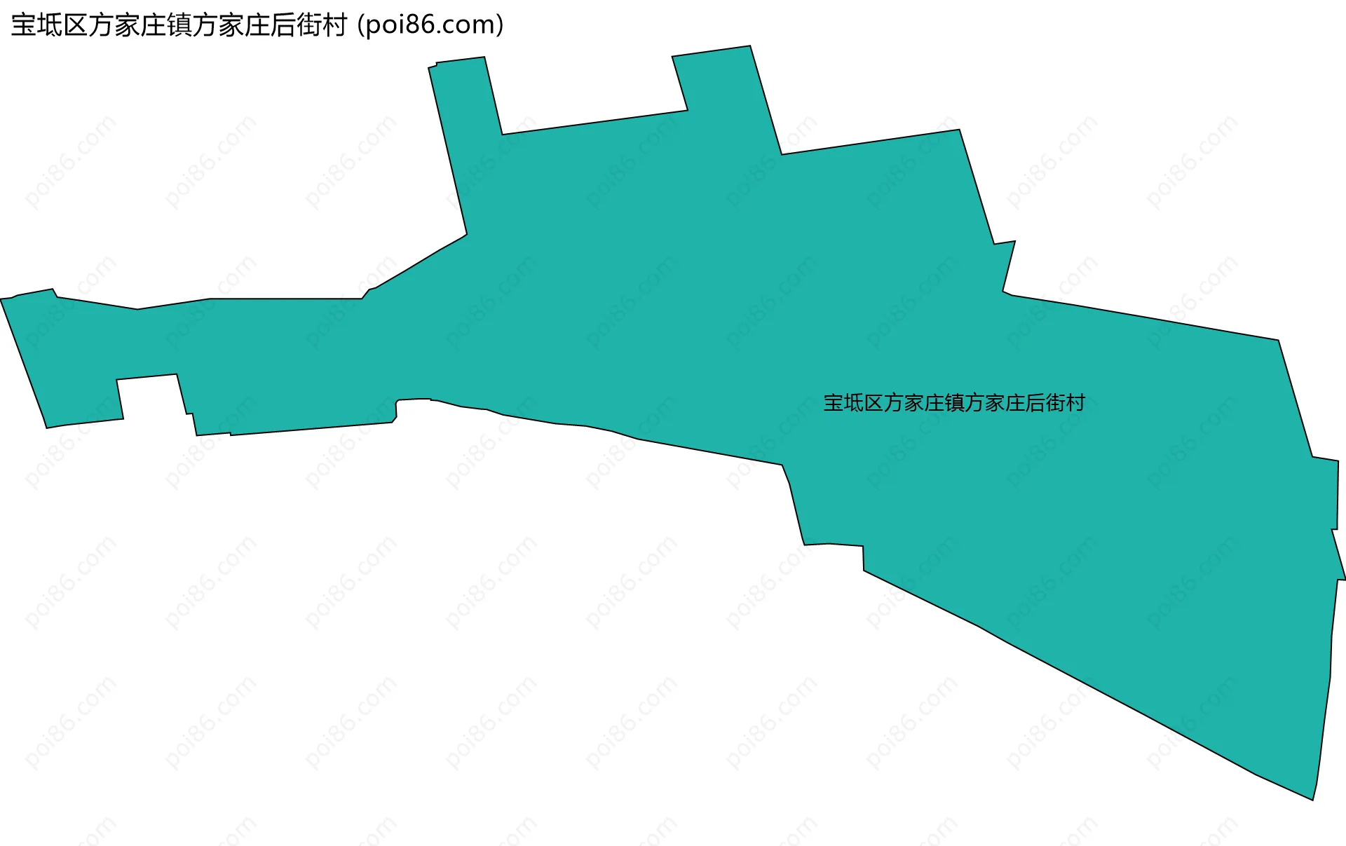 宝坻区方家庄镇方家庄后街村边界地图