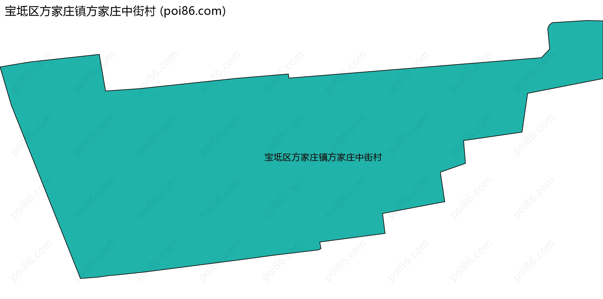 宝坻区方家庄镇方家庄中街村边界地图