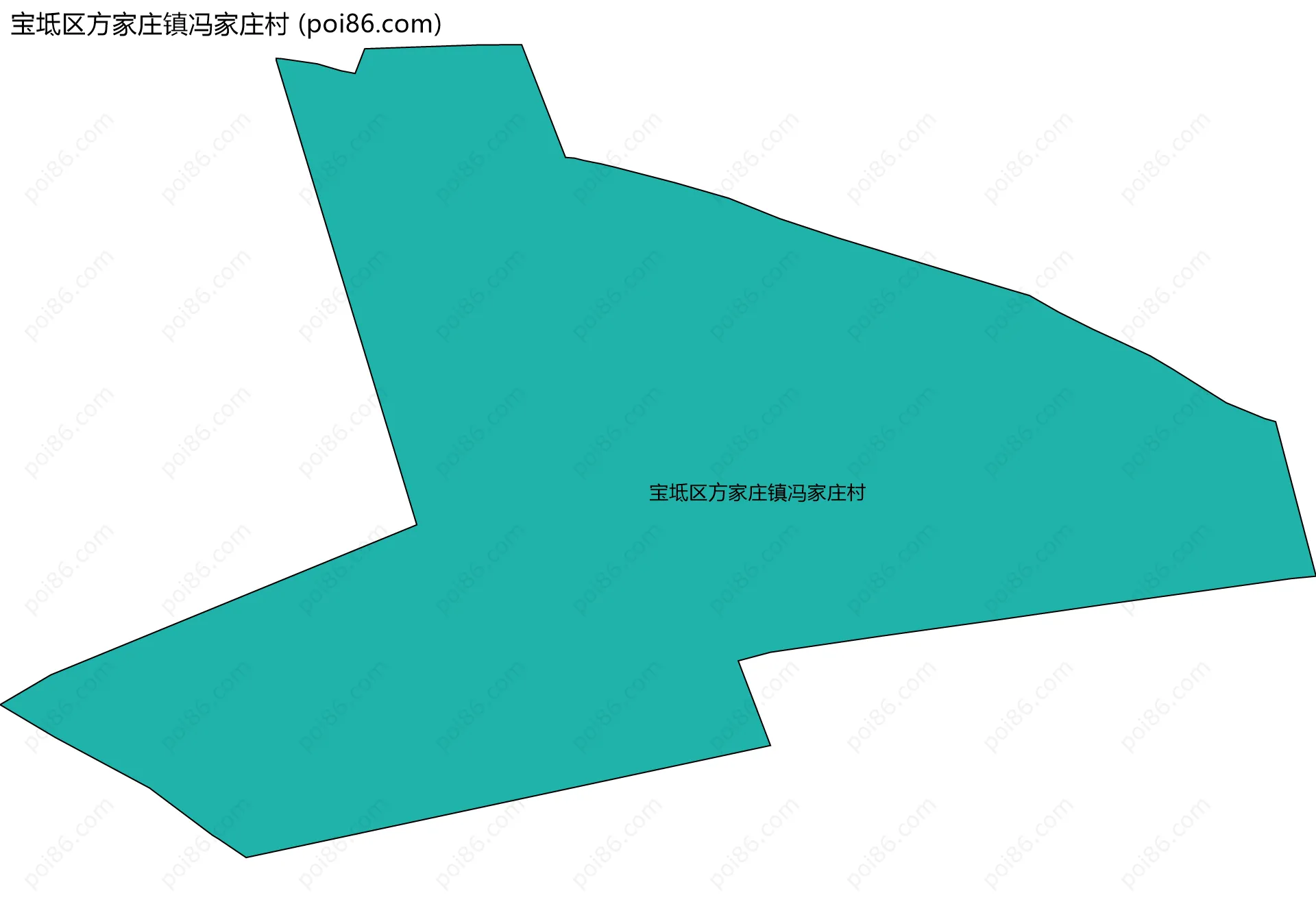 宝坻区方家庄镇冯家庄村边界地图