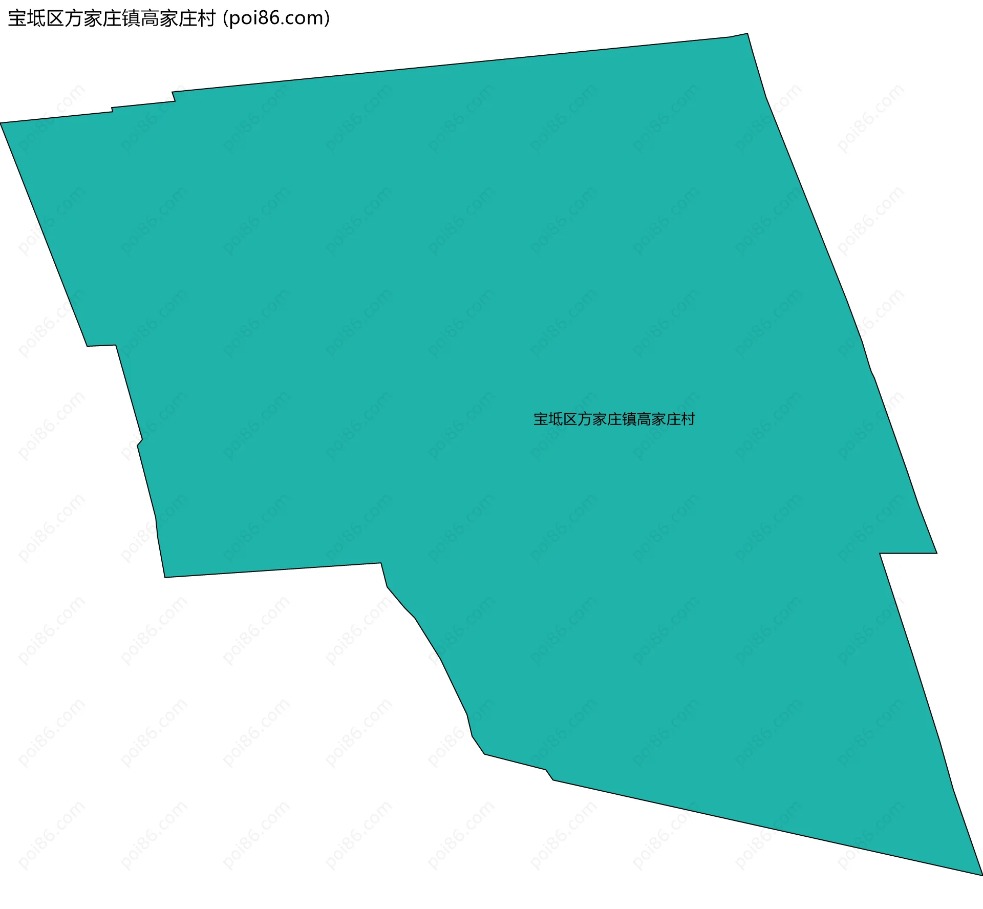 宝坻区方家庄镇高家庄村边界地图
