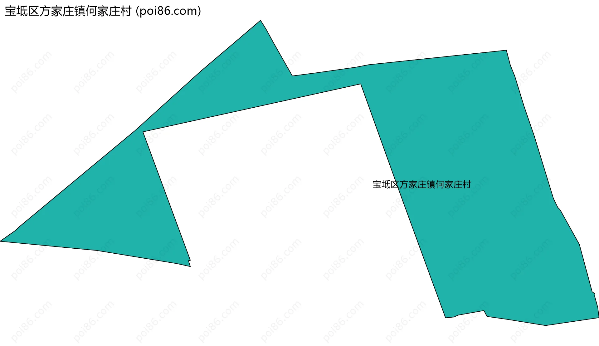 宝坻区方家庄镇何家庄村边界地图