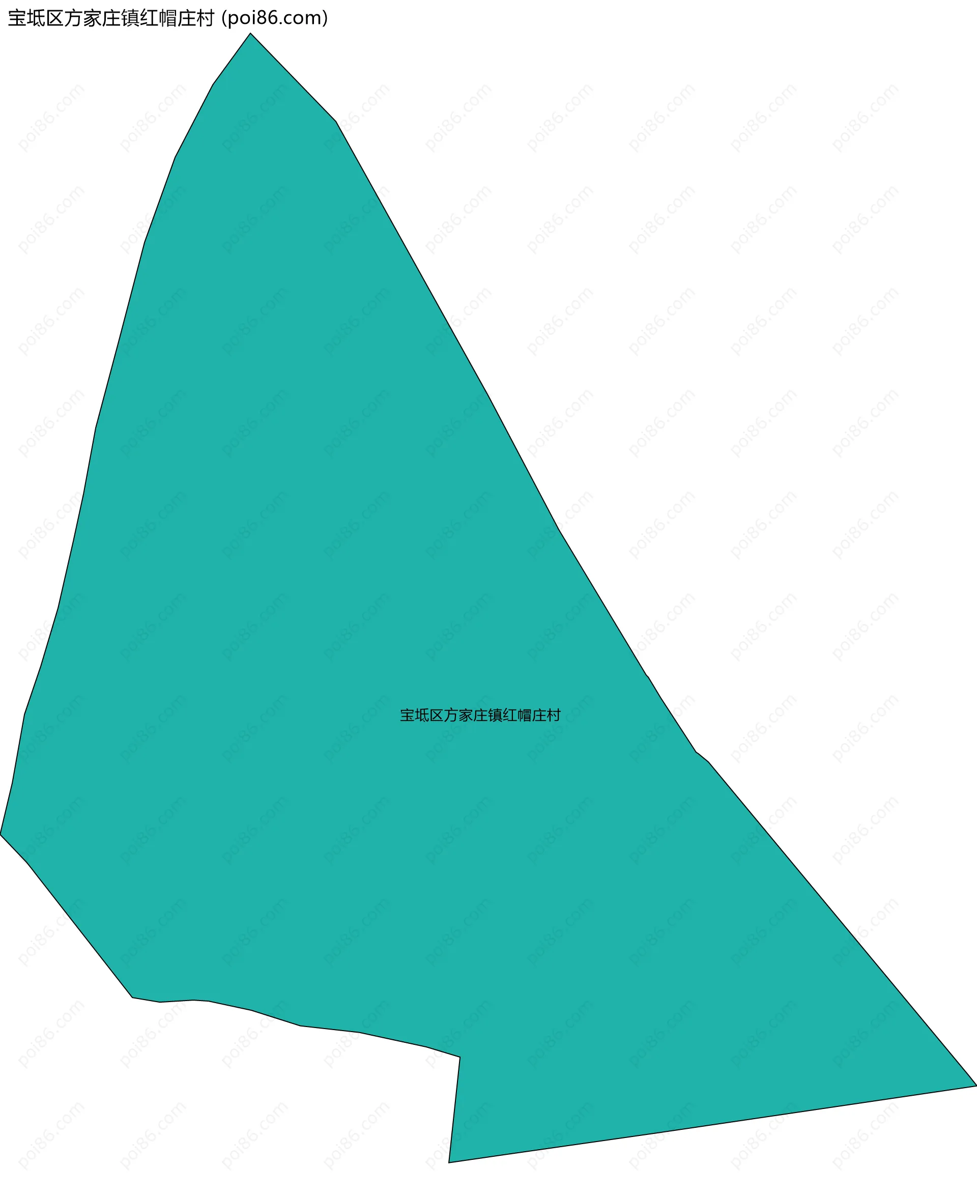宝坻区方家庄镇红帽庄村边界地图