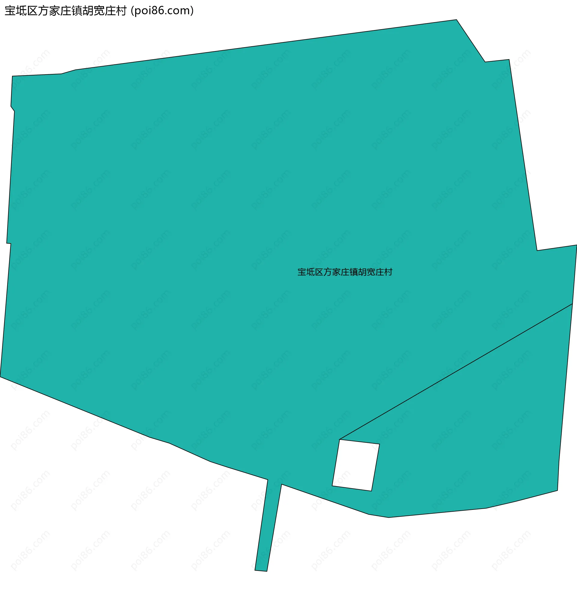 宝坻区方家庄镇胡宽庄村边界地图