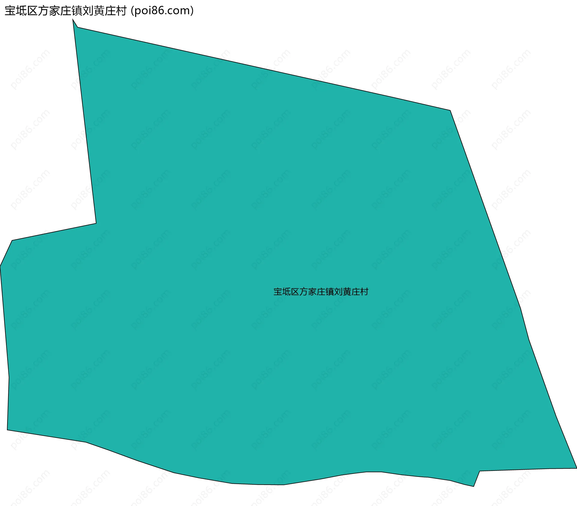 宝坻区方家庄镇刘黄庄村边界地图