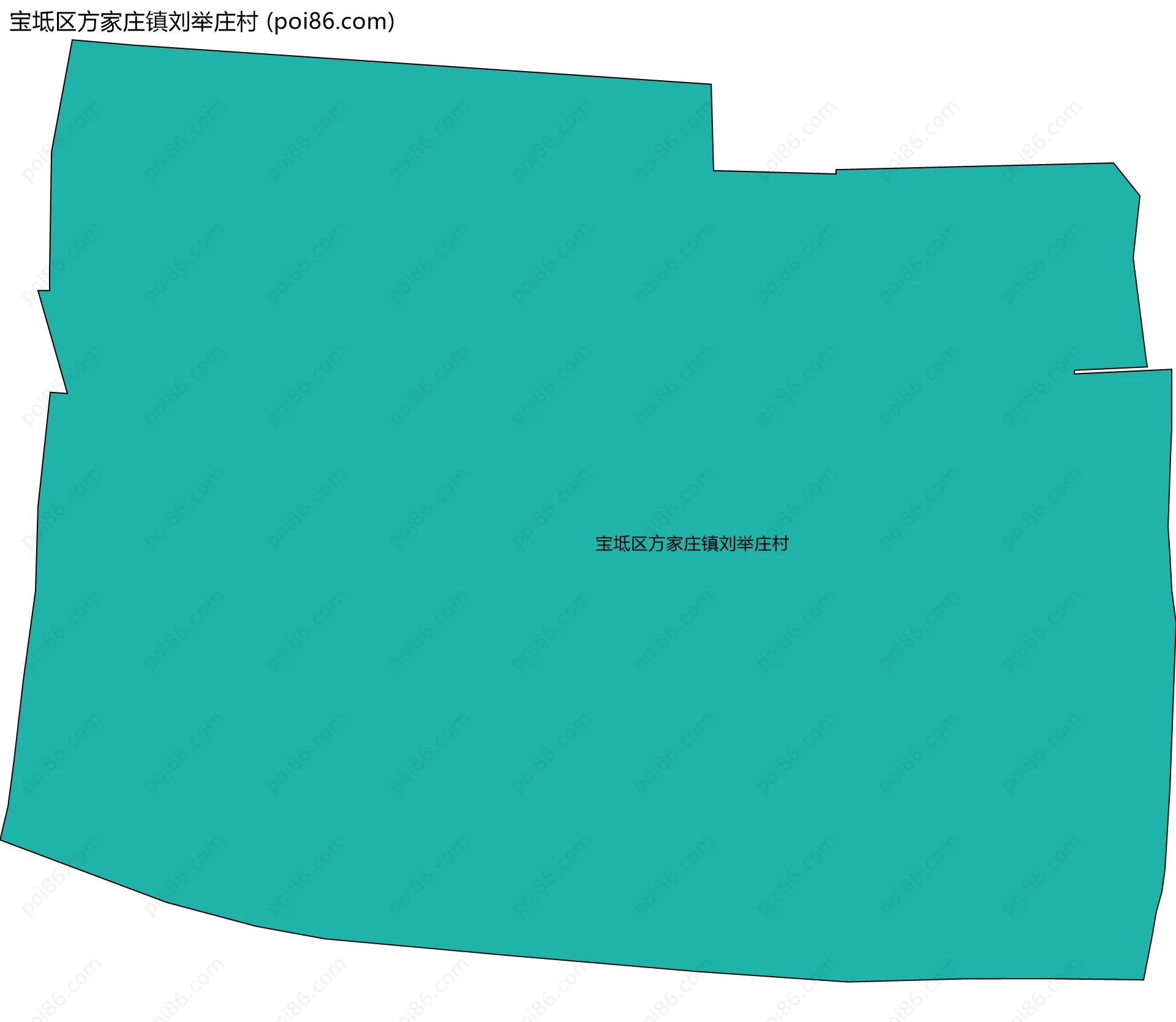 宝坻区方家庄镇刘举庄村边界地图