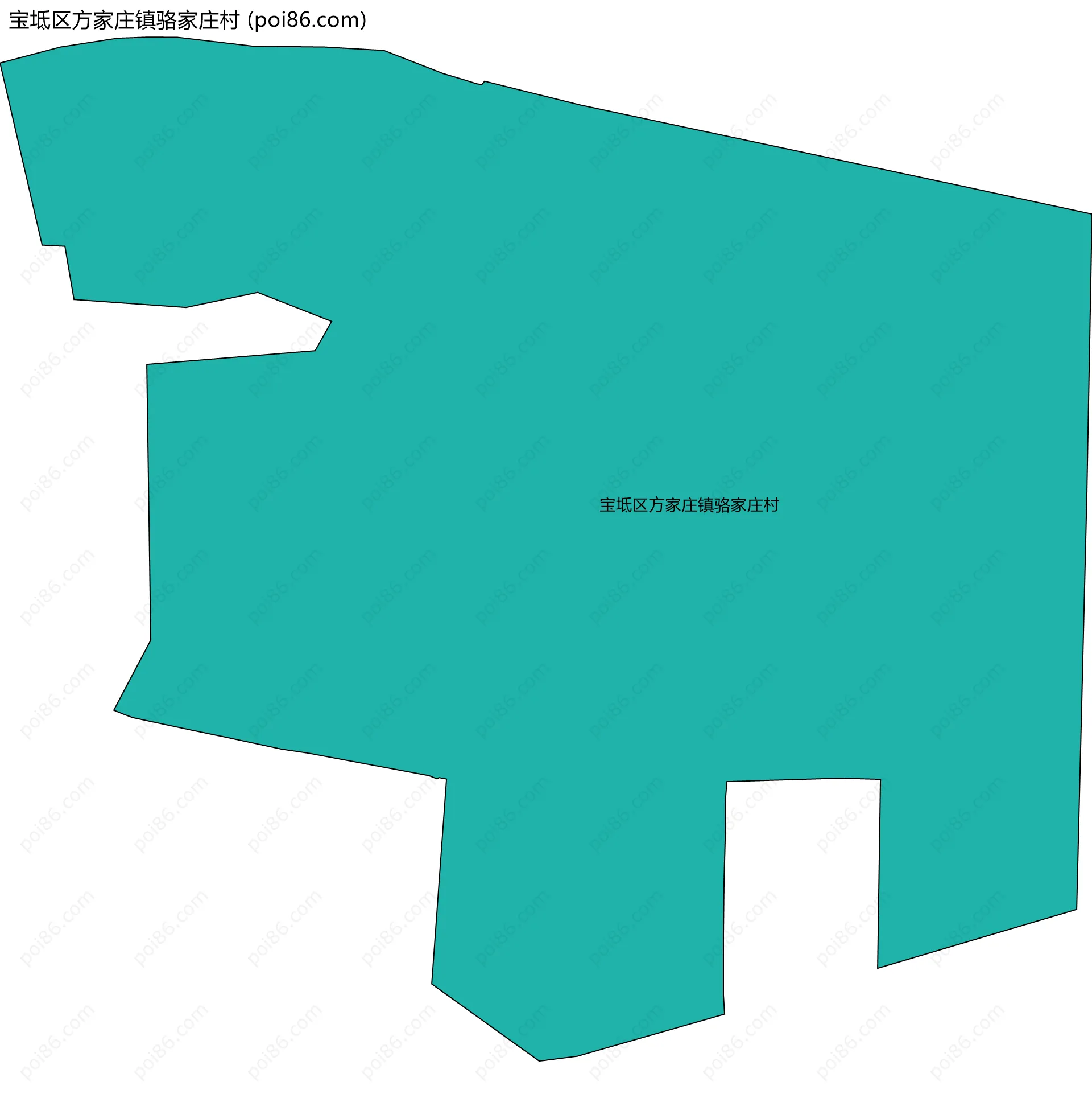 宝坻区方家庄镇骆家庄村边界地图