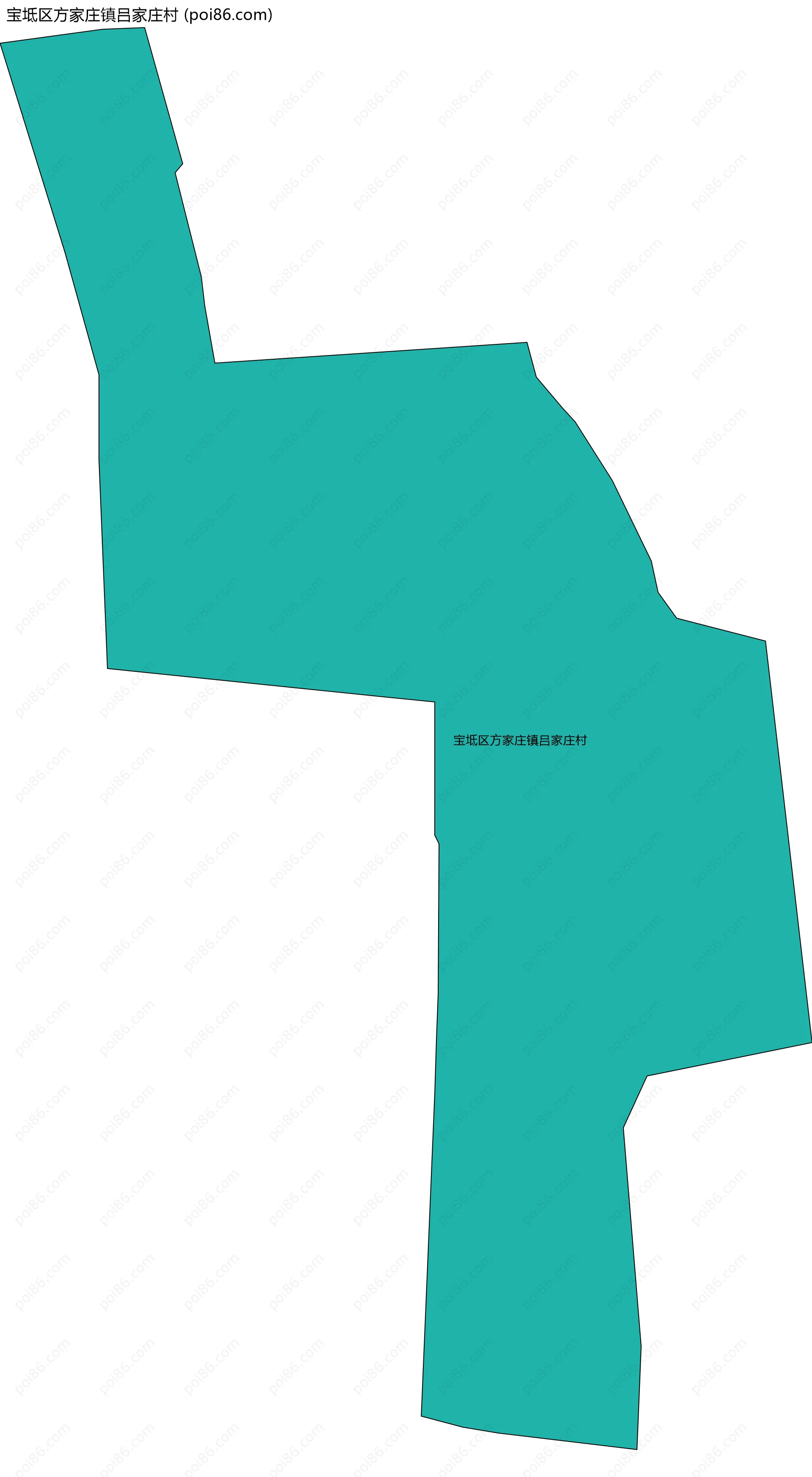 宝坻区方家庄镇吕家庄村边界地图