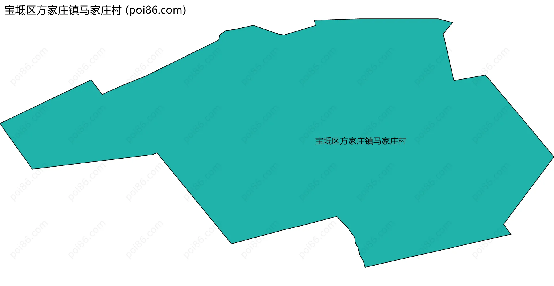 宝坻区方家庄镇马家庄村边界地图