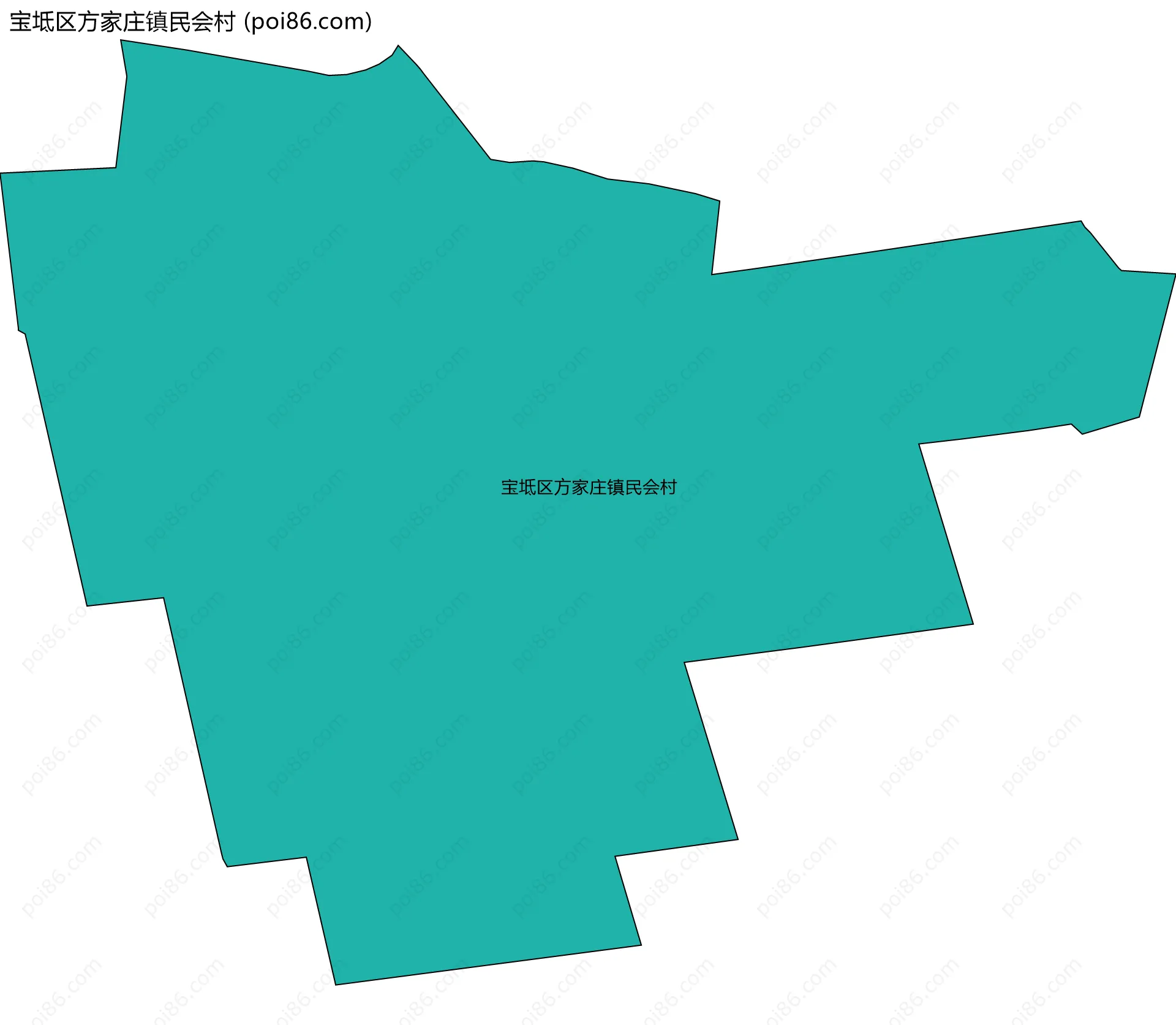 宝坻区方家庄镇民会村边界地图