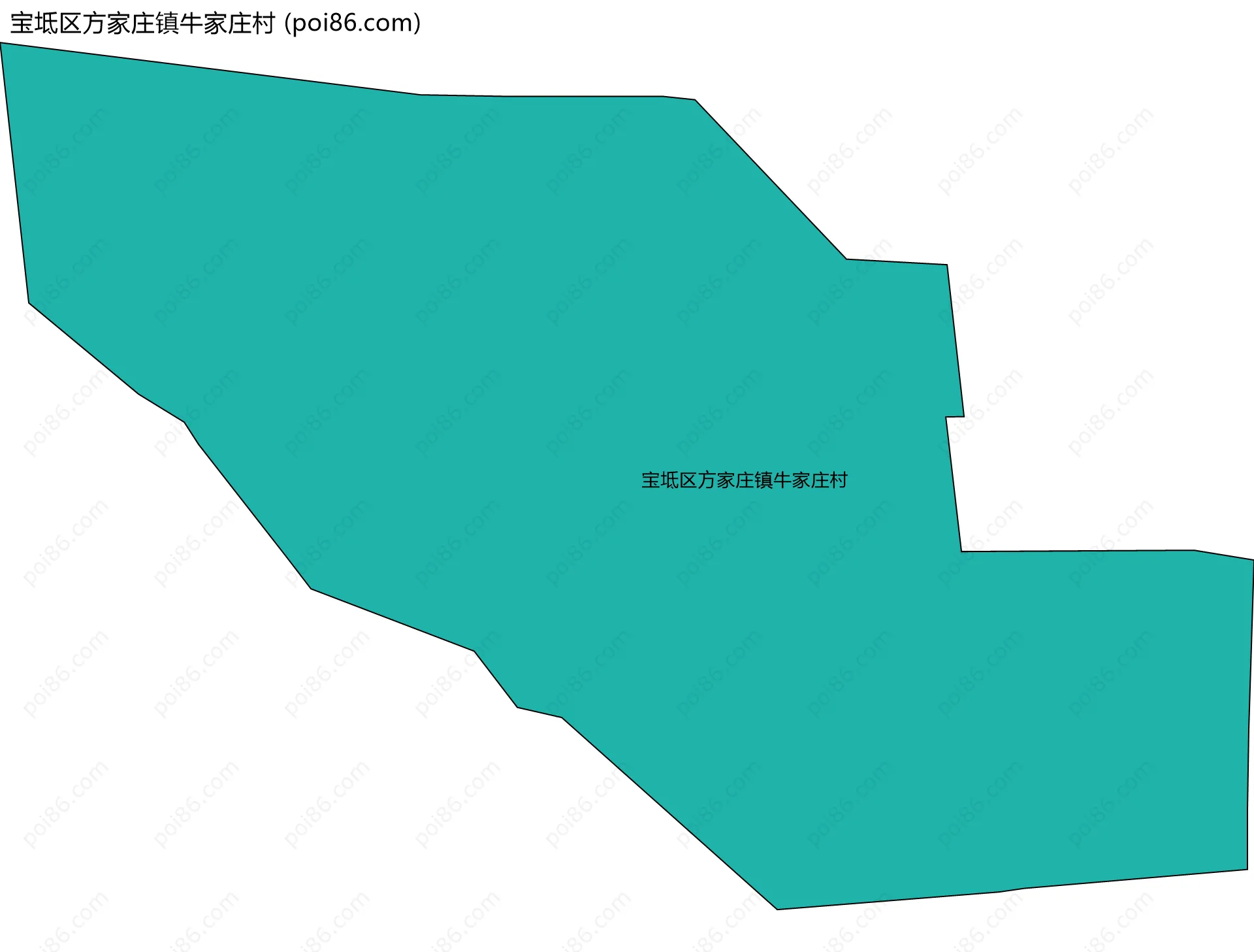 宝坻区方家庄镇牛家庄村边界地图