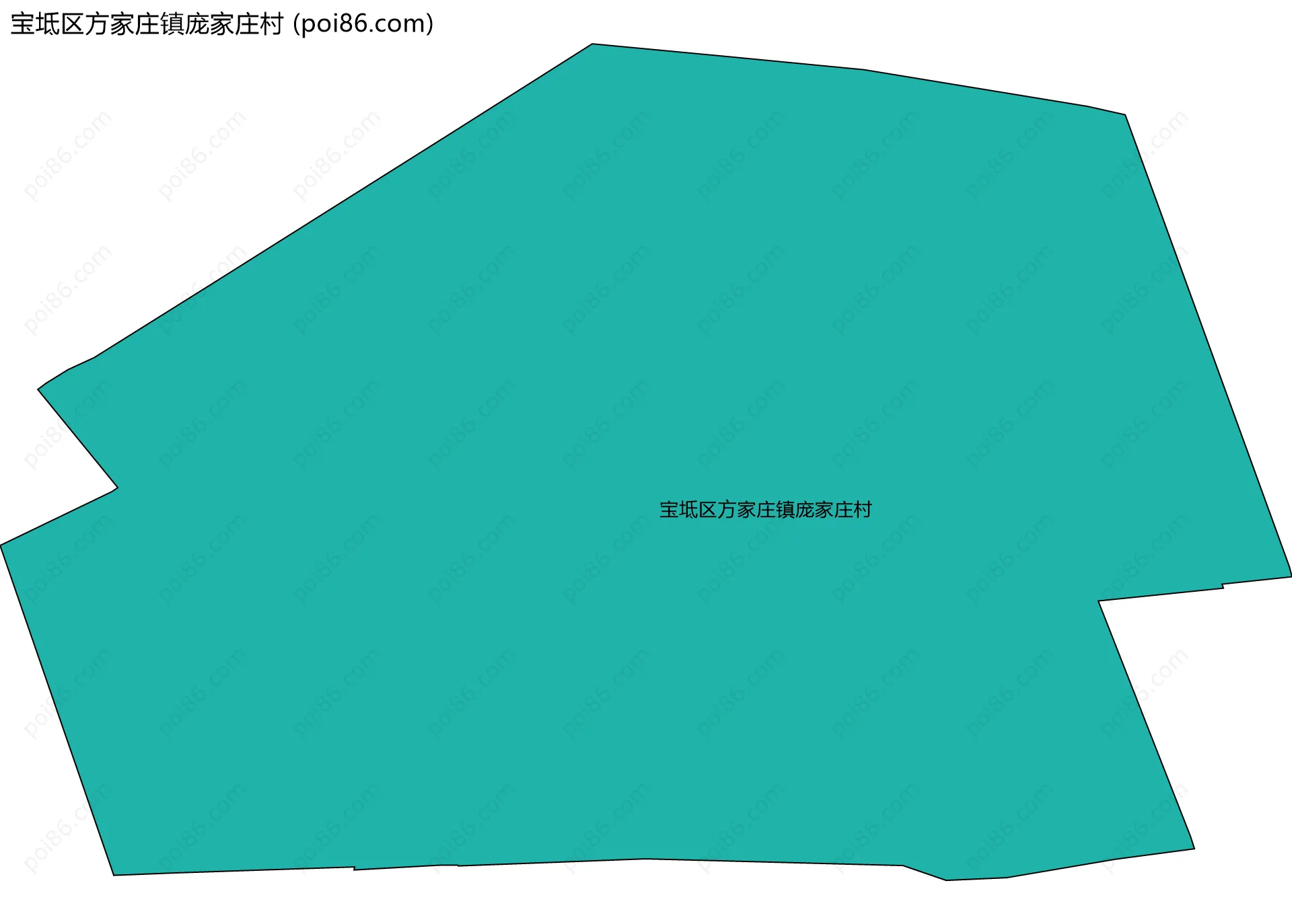 宝坻区方家庄镇庞家庄村边界地图