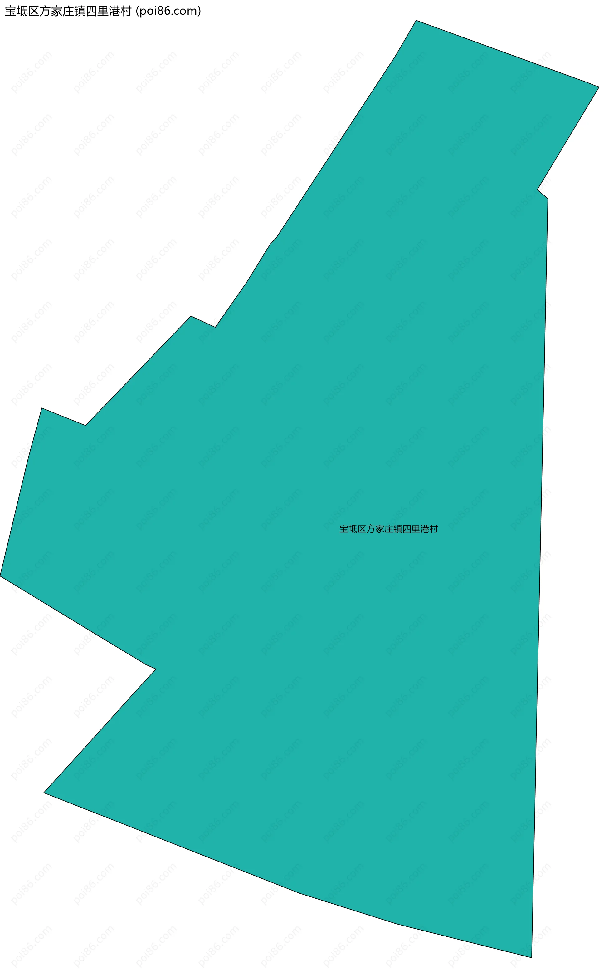 宝坻区方家庄镇四里港村边界地图