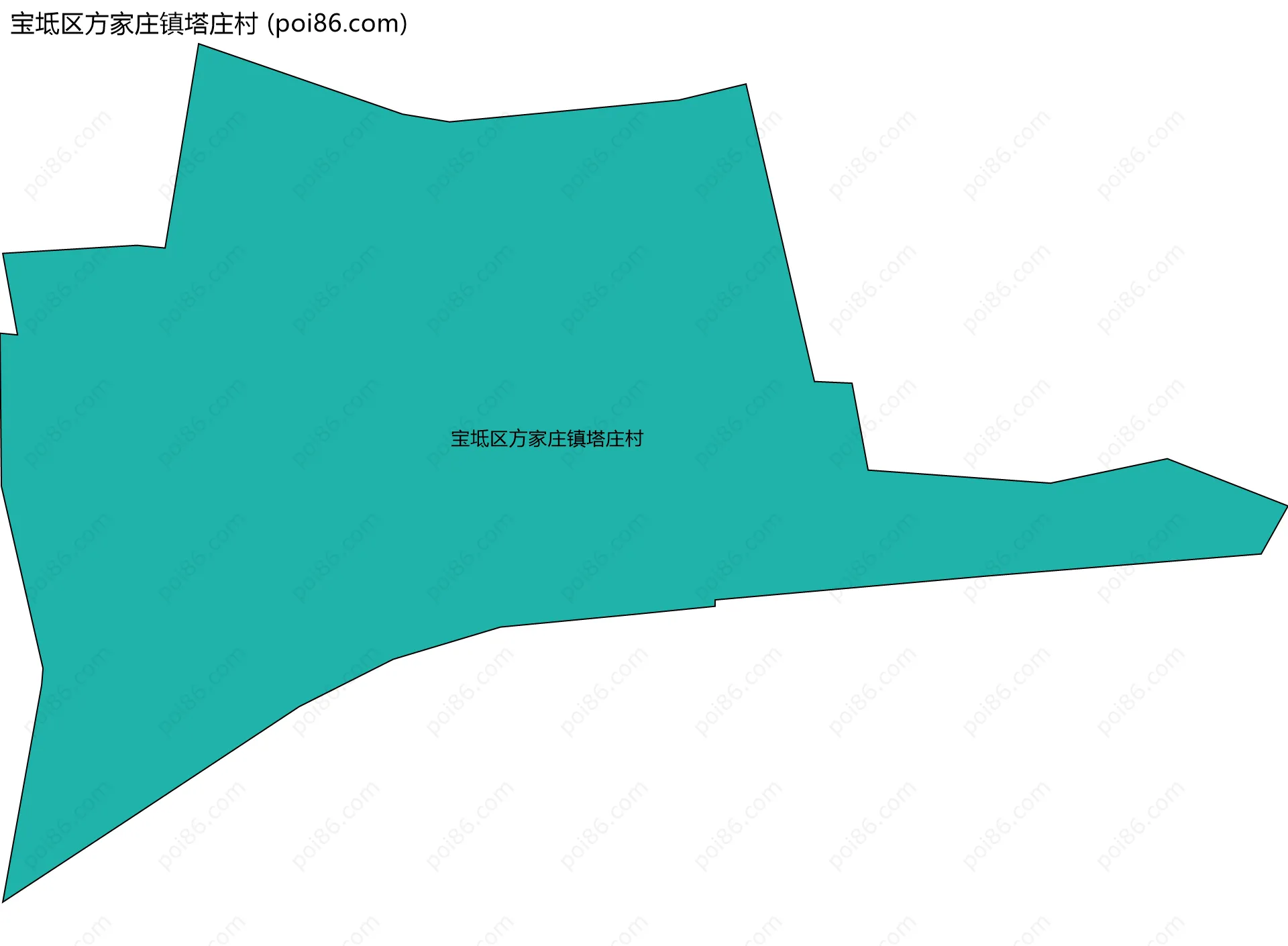 宝坻区方家庄镇塔庄村边界地图