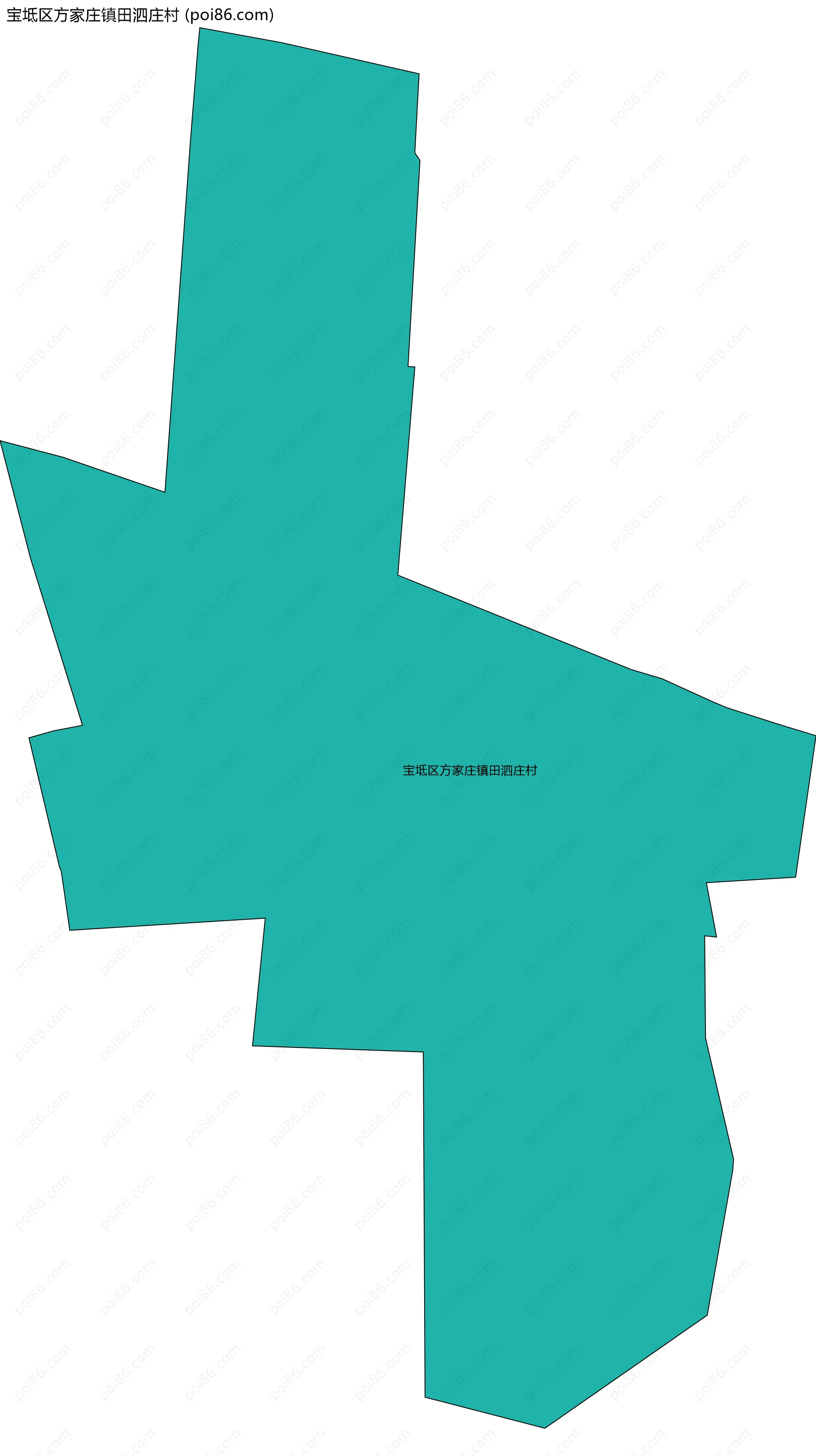 宝坻区方家庄镇田泗庄村边界地图