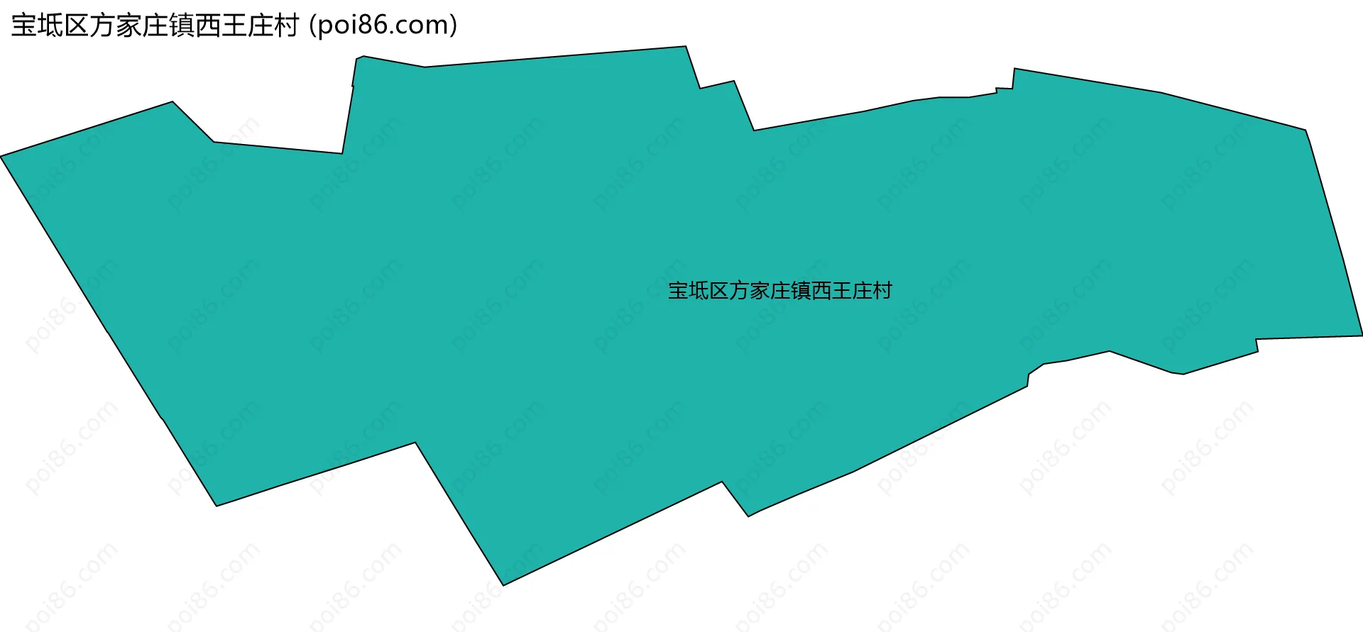宝坻区方家庄镇西王庄村边界地图