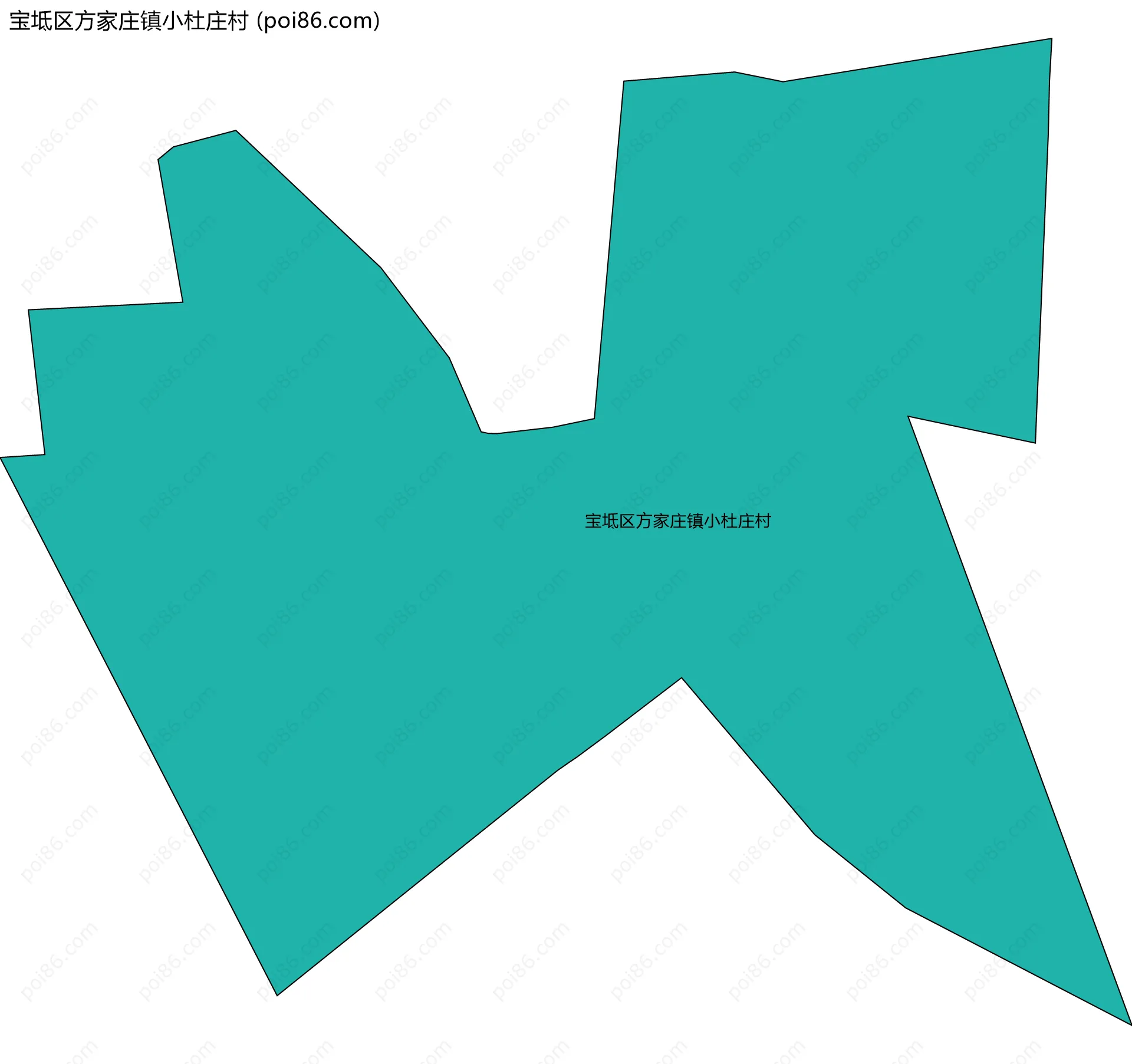 宝坻区方家庄镇小杜庄村边界地图