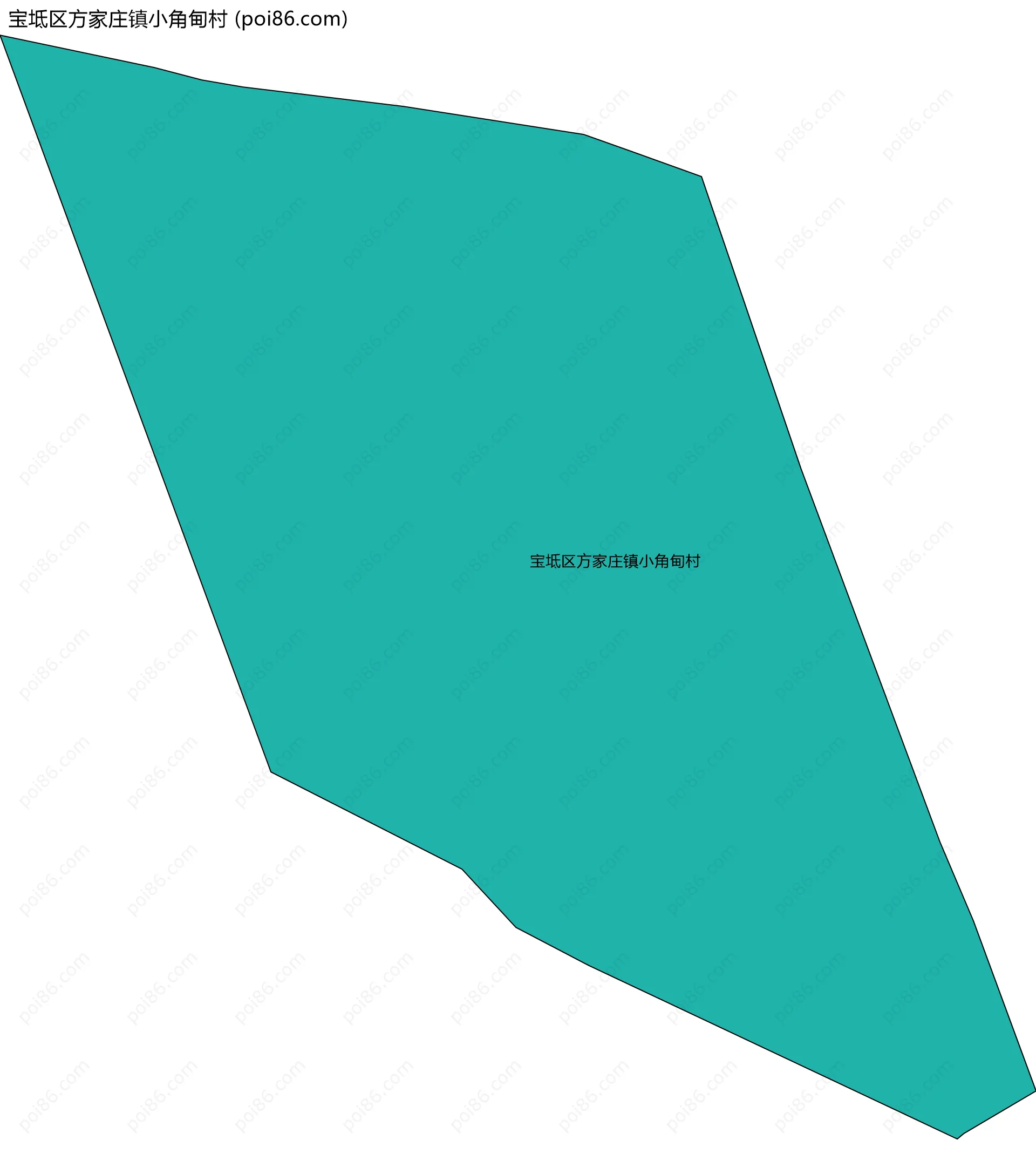 宝坻区方家庄镇小角甸村边界地图