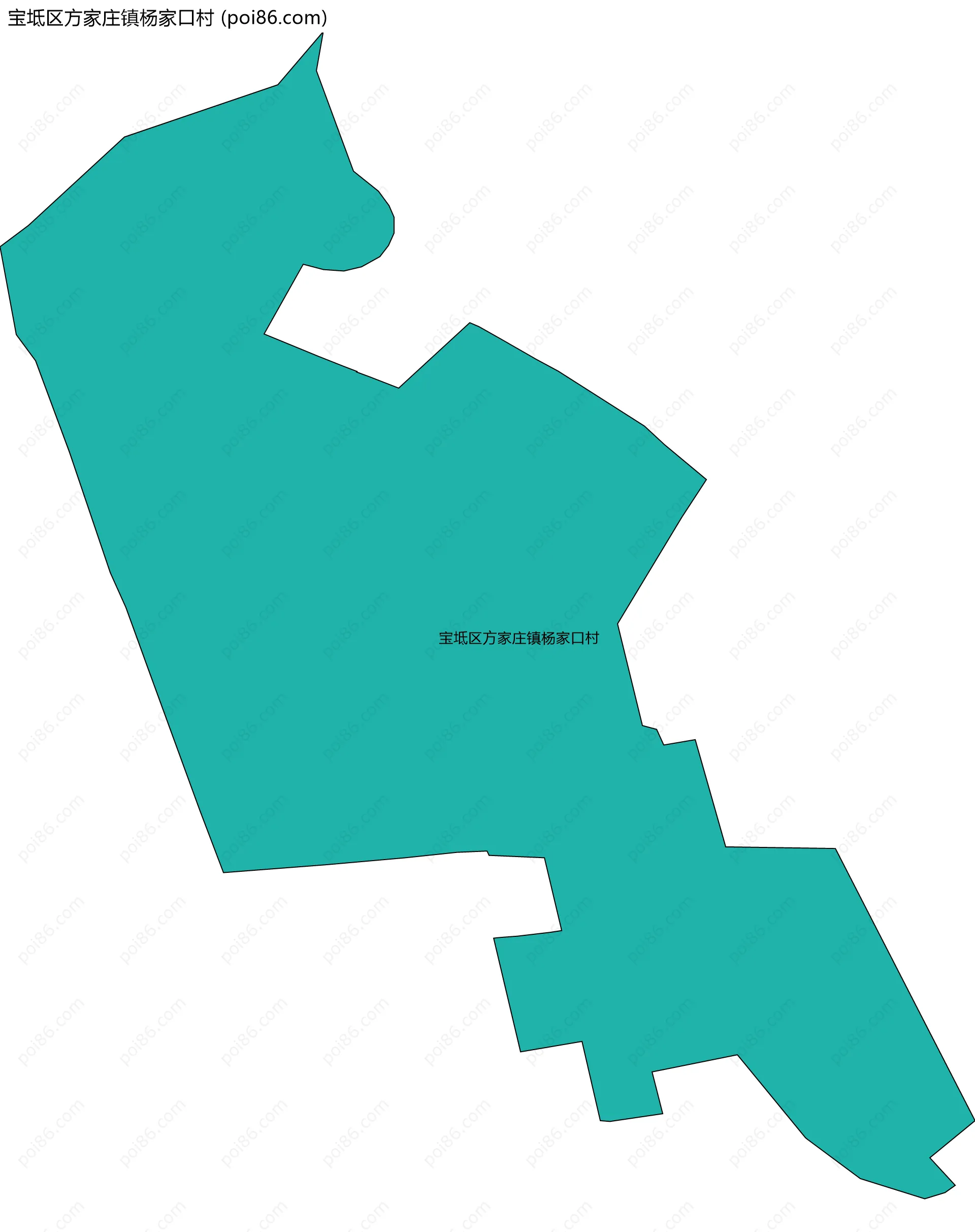 宝坻区方家庄镇杨家口村边界地图