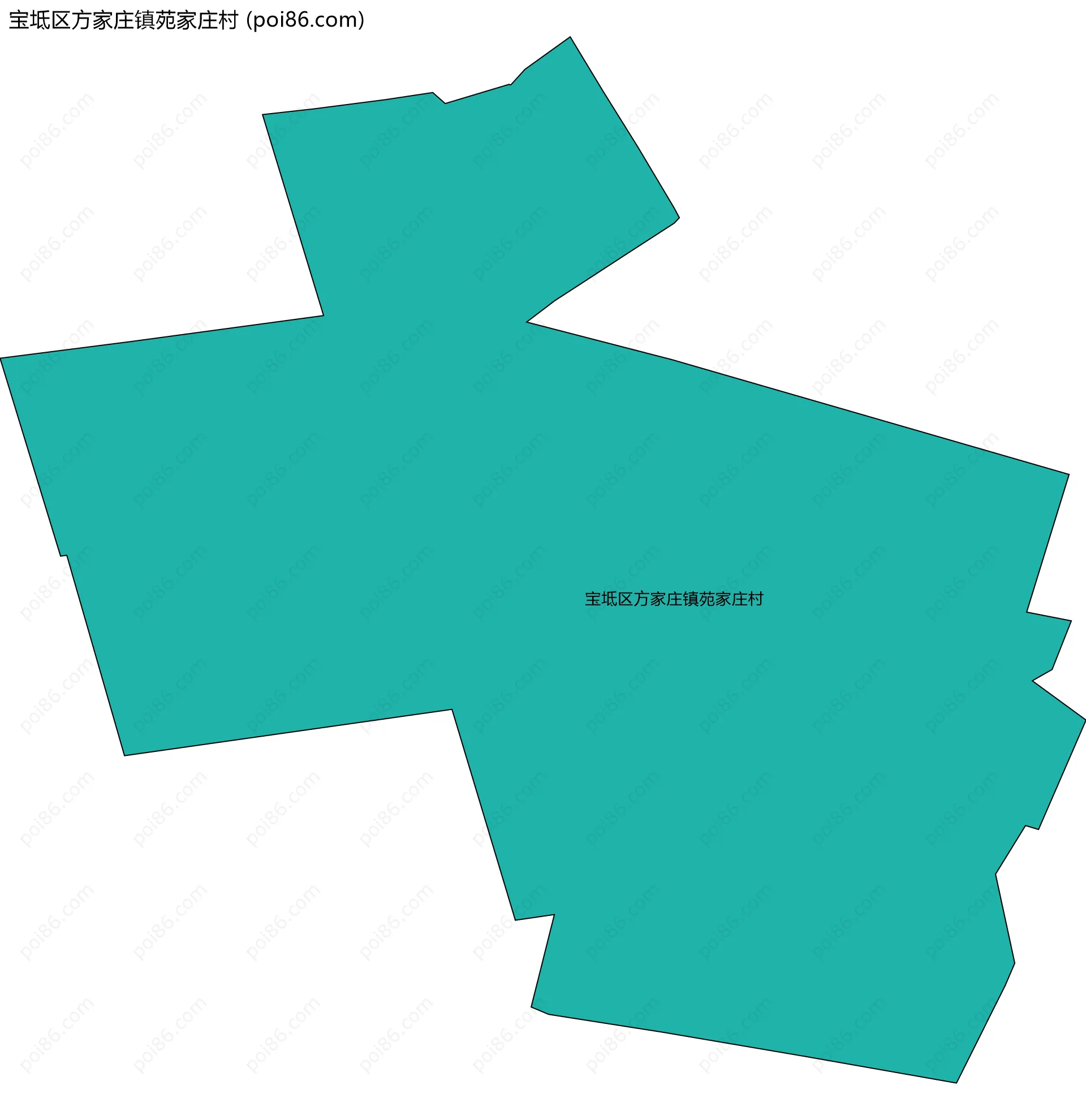 宝坻区方家庄镇苑家庄村边界地图