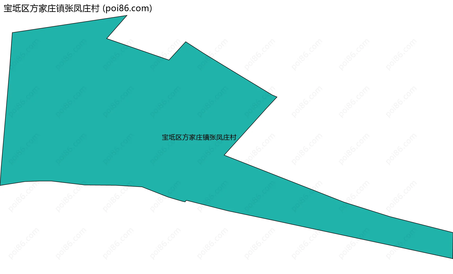 宝坻区方家庄镇张凤庄村边界地图