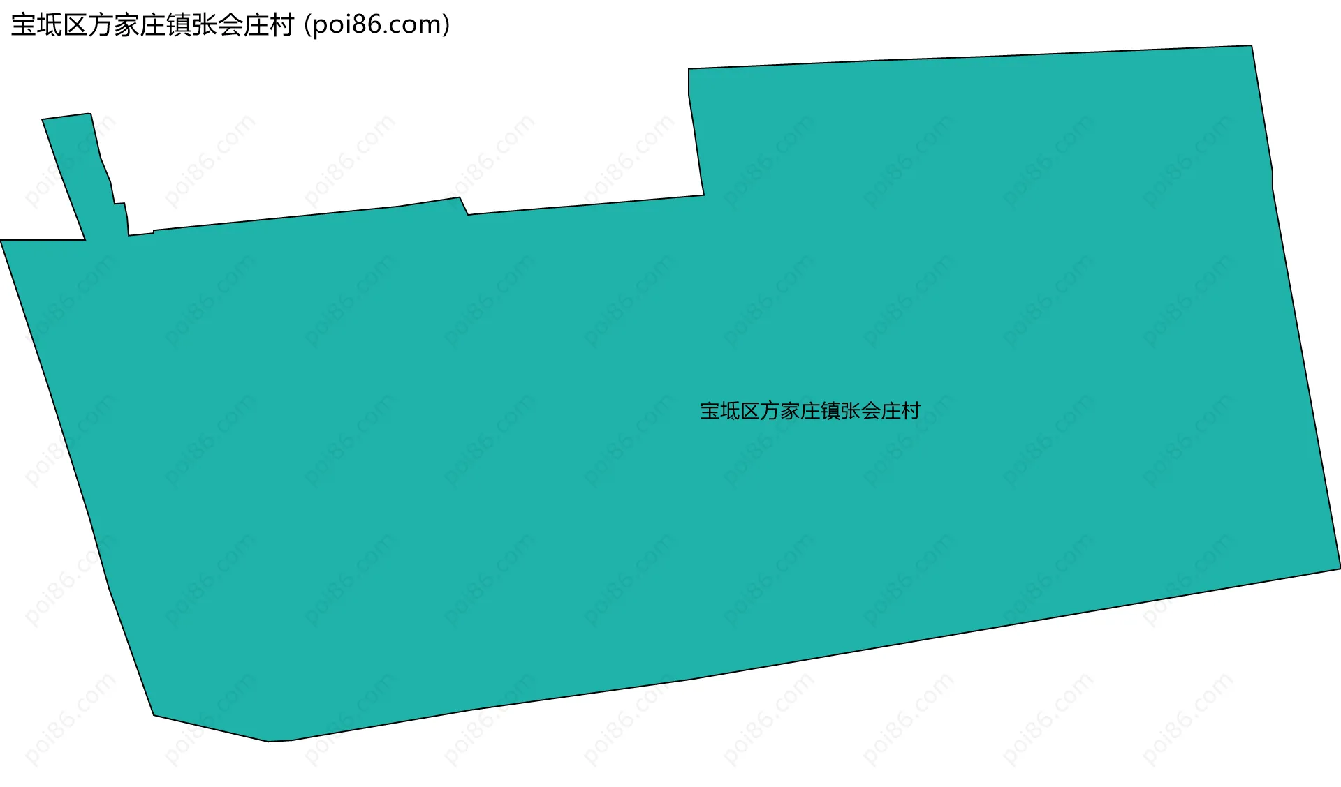 宝坻区方家庄镇张会庄村边界地图