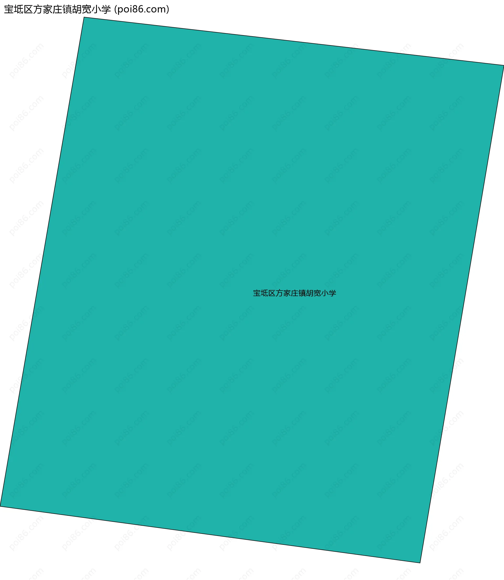 宝坻区方家庄镇胡宽小学边界地图