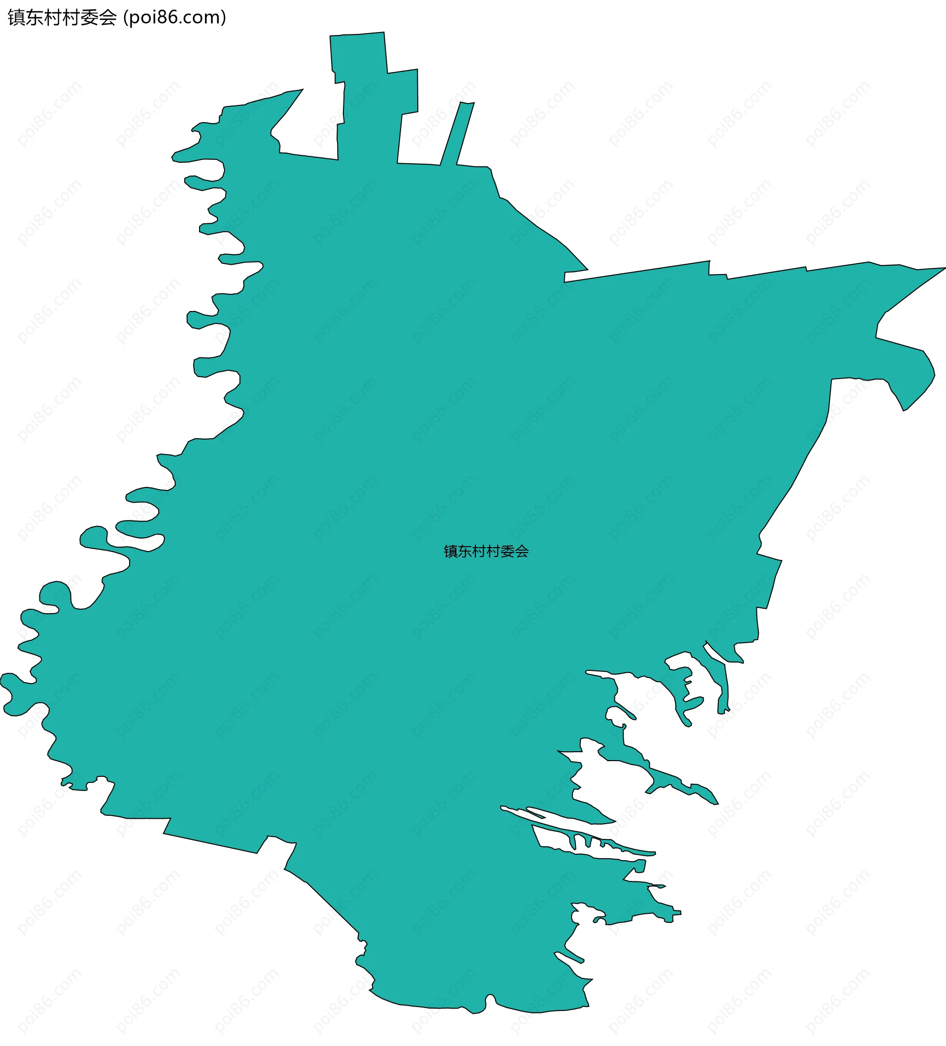 镇东村村委会边界地图