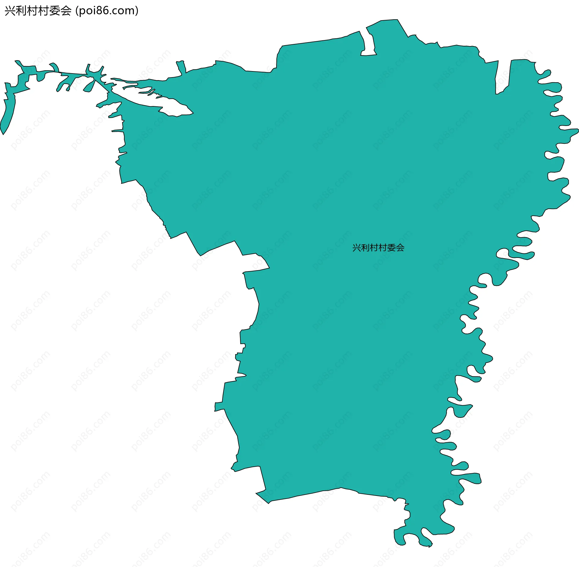 兴利村村委会边界地图