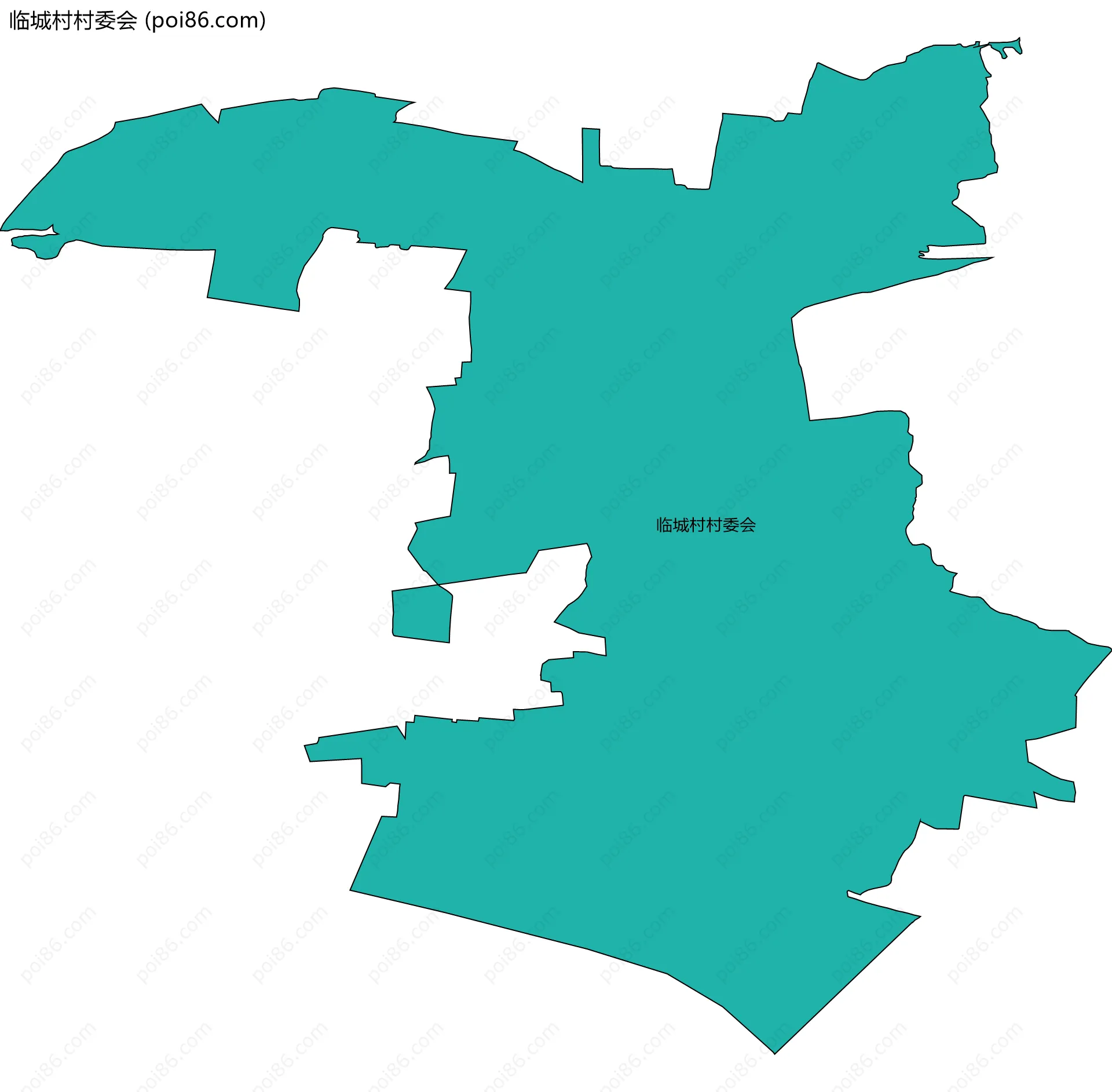 临城村村委会边界地图