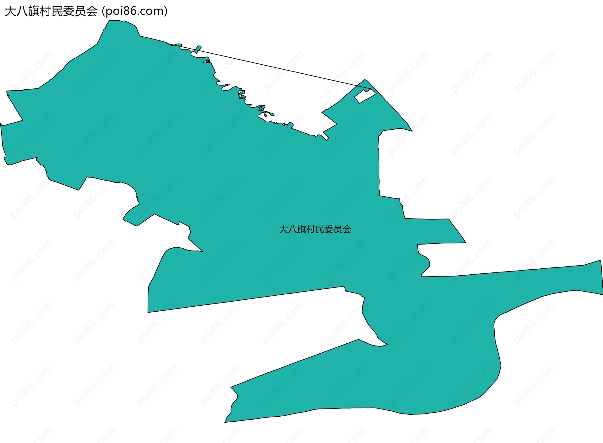 大八旗村民委员会边界地图