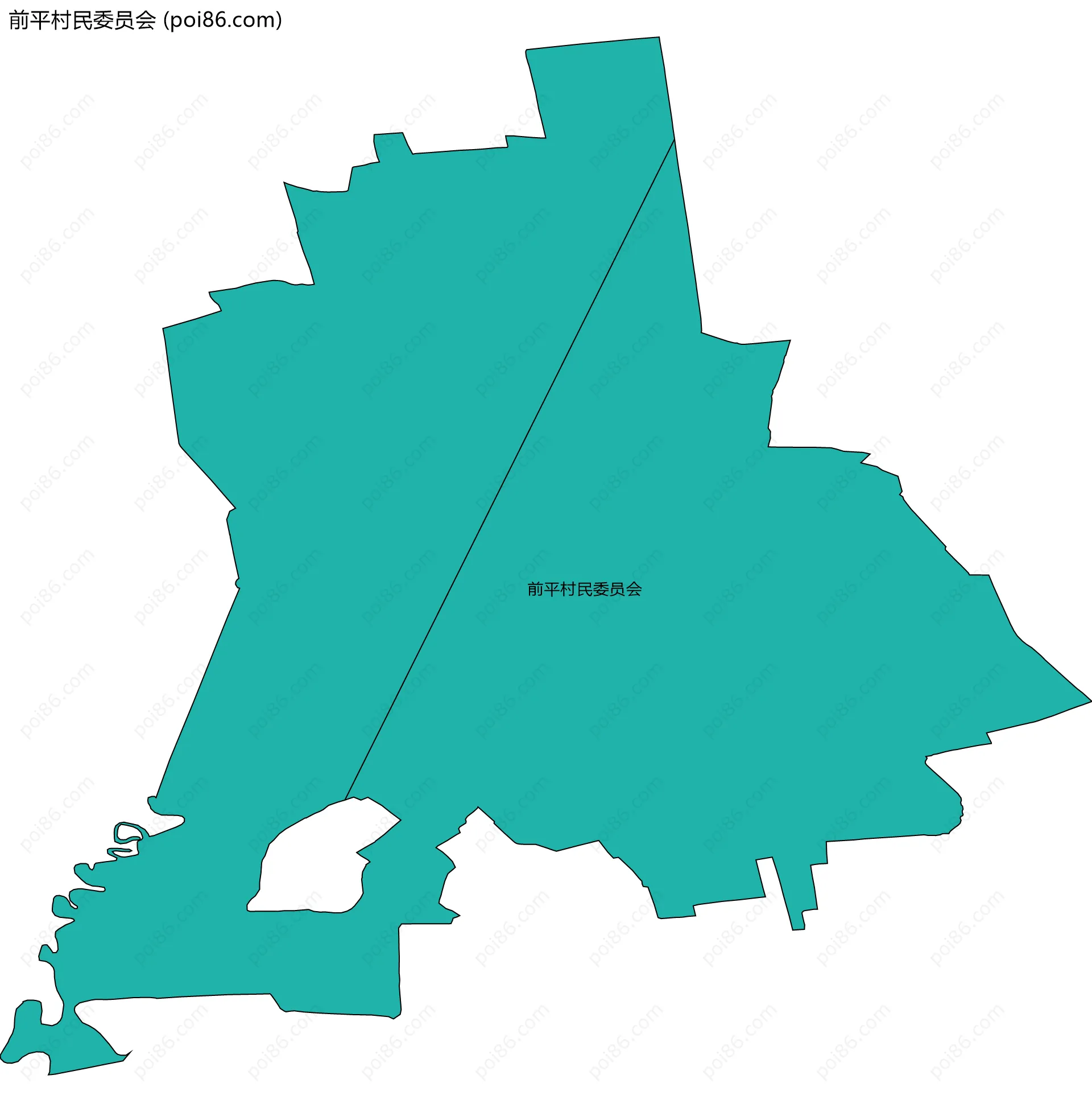 前平村民委员会边界地图