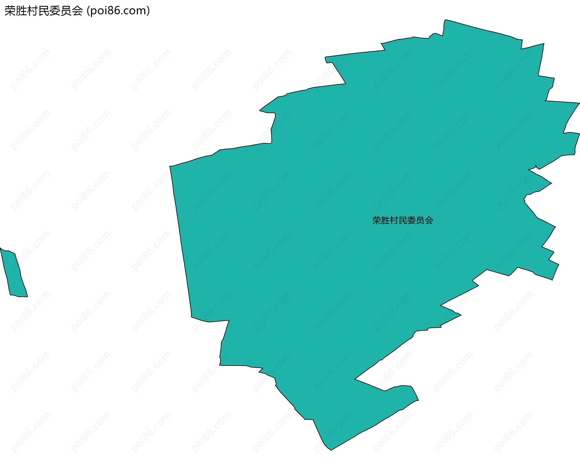 荣胜村民委员会边界地图