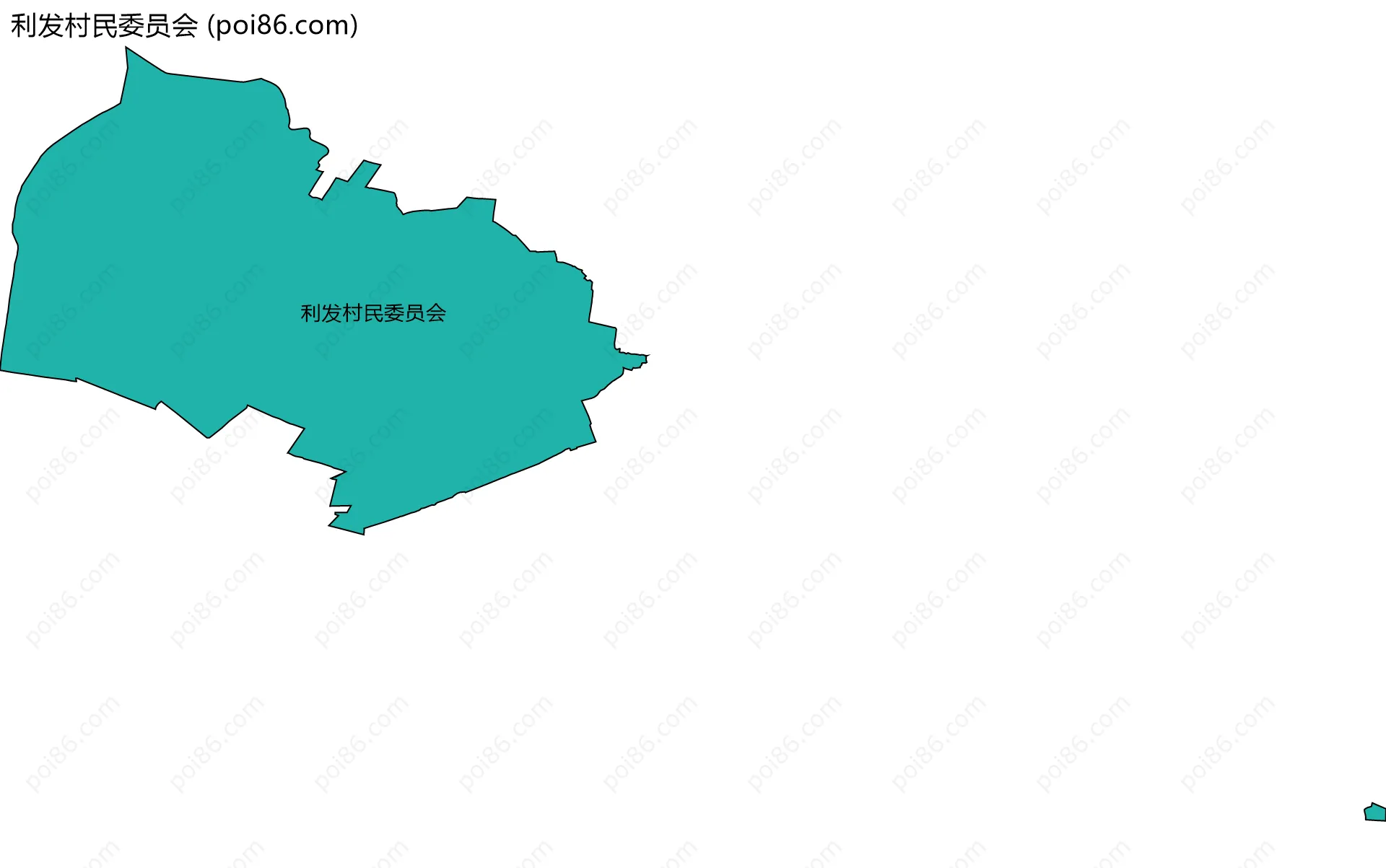 利发村民委员会边界地图