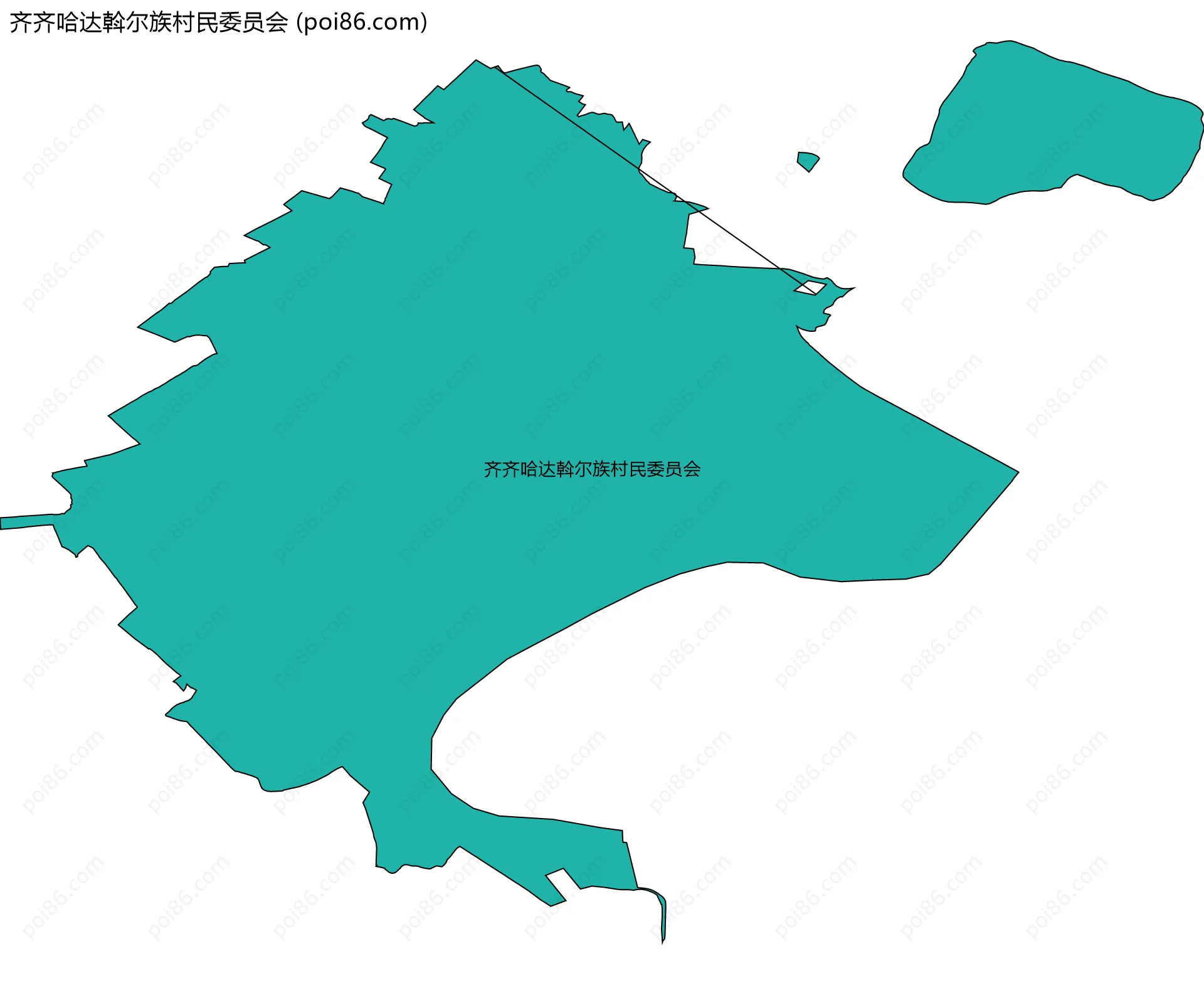 齐齐哈达斡尔族村民委员会边界地图