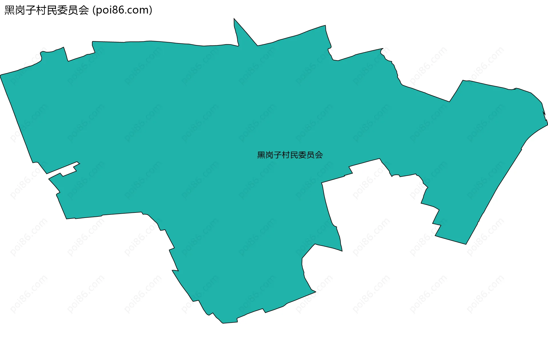 黑岗子村民委员会边界地图