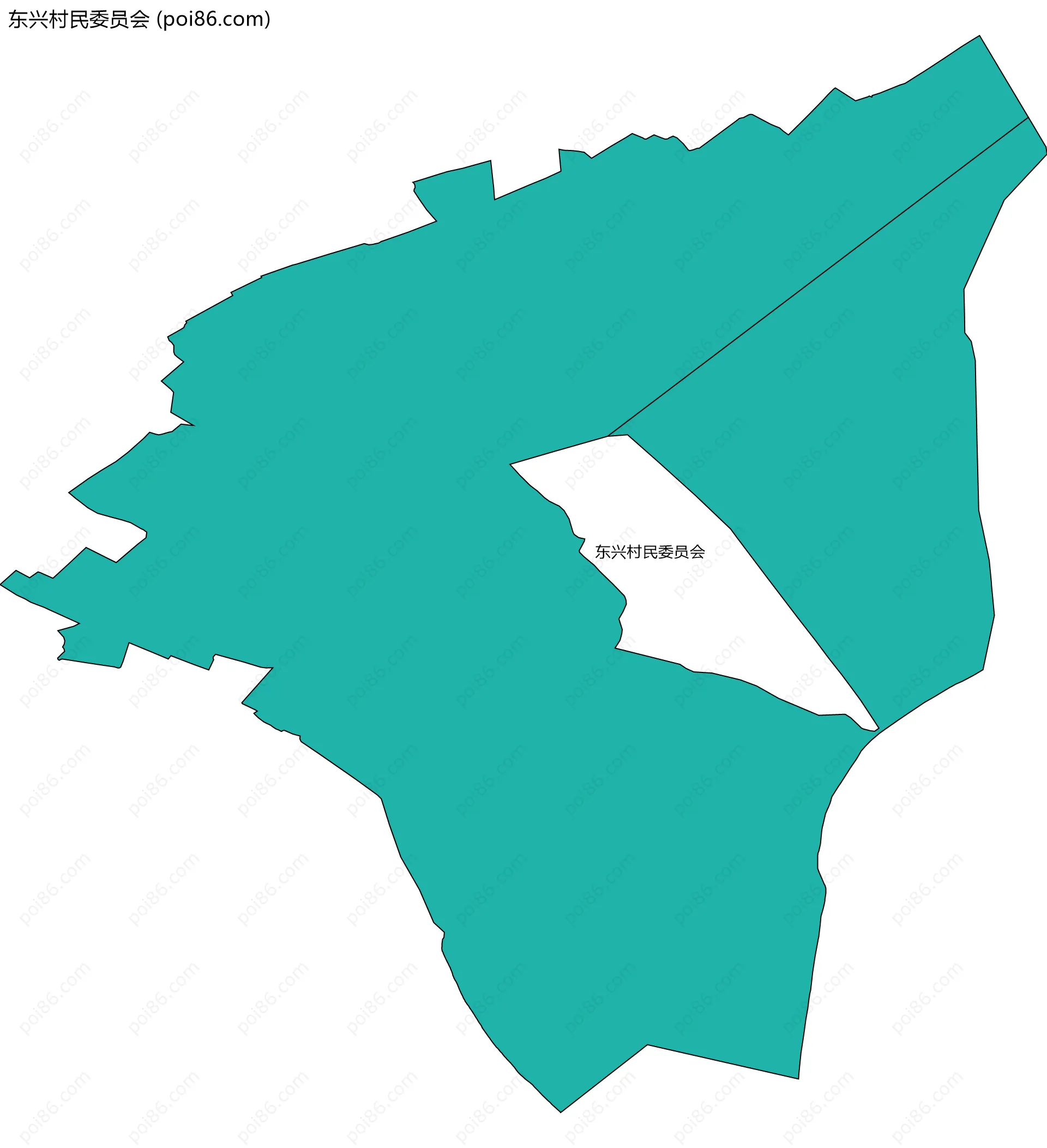 东兴村民委员会边界地图