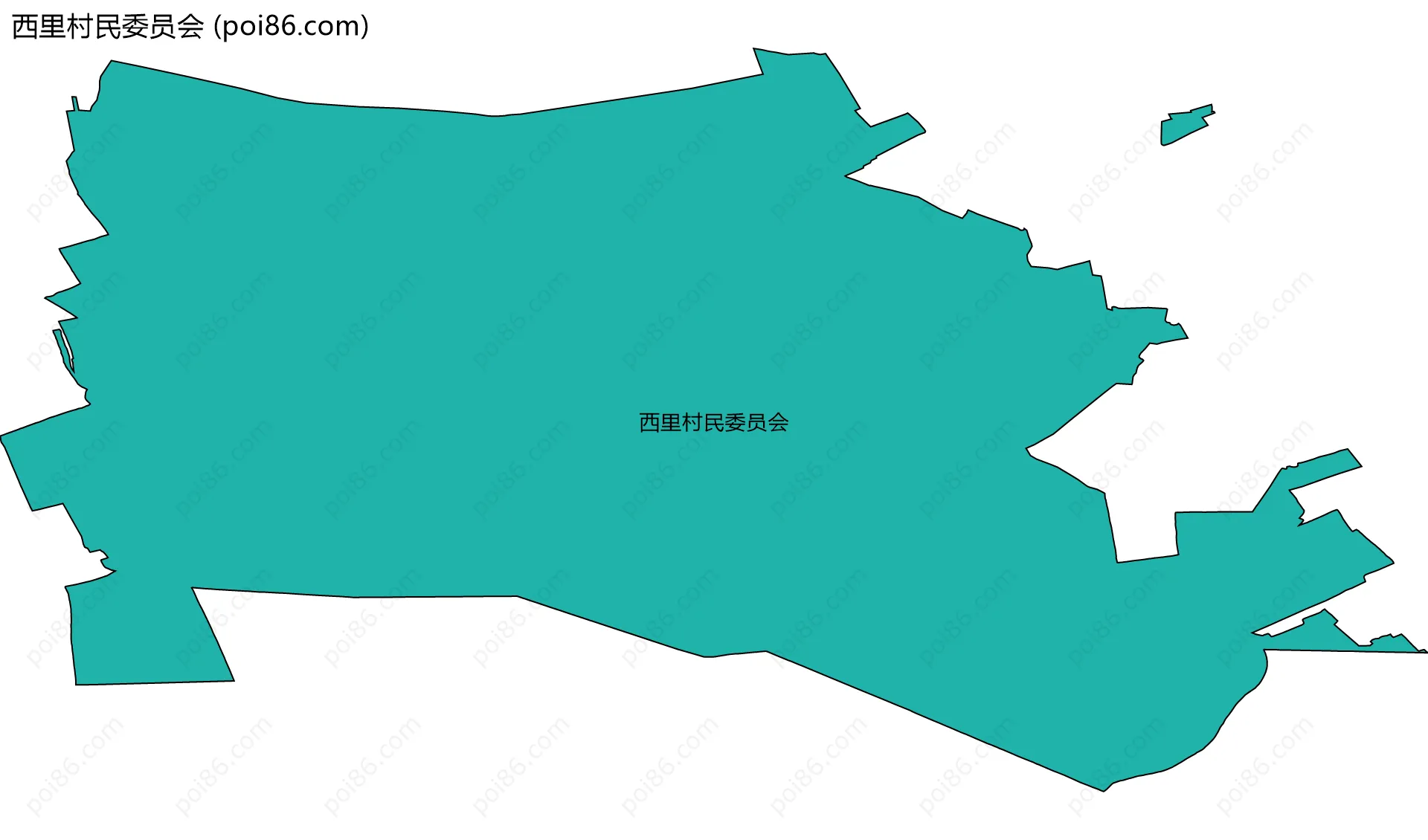 西里村民委员会边界地图