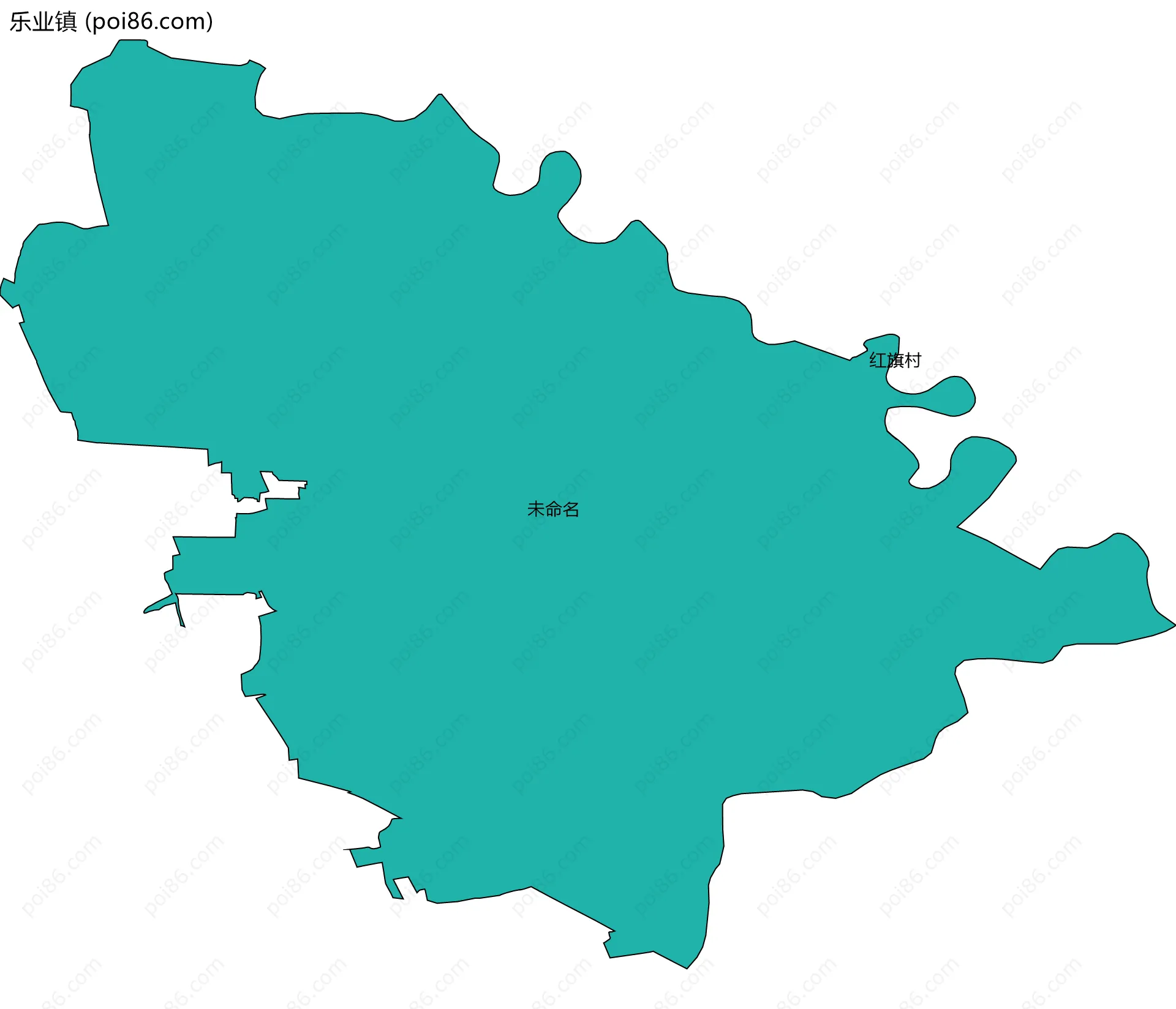 乐业镇边界地图(五级行政区划)