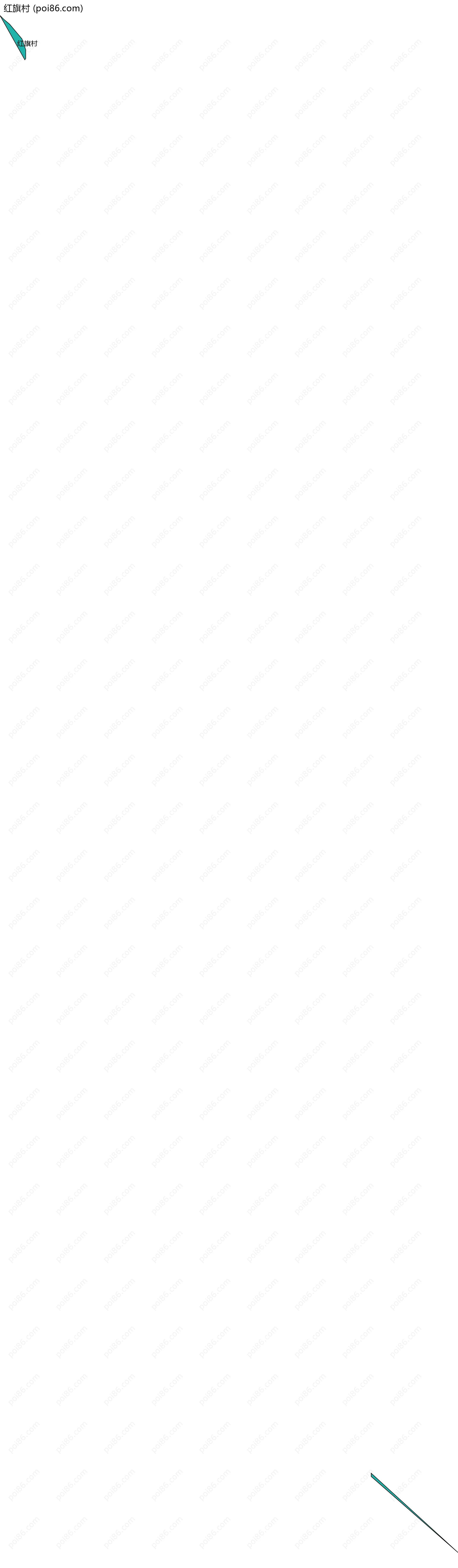 红旗村边界地图