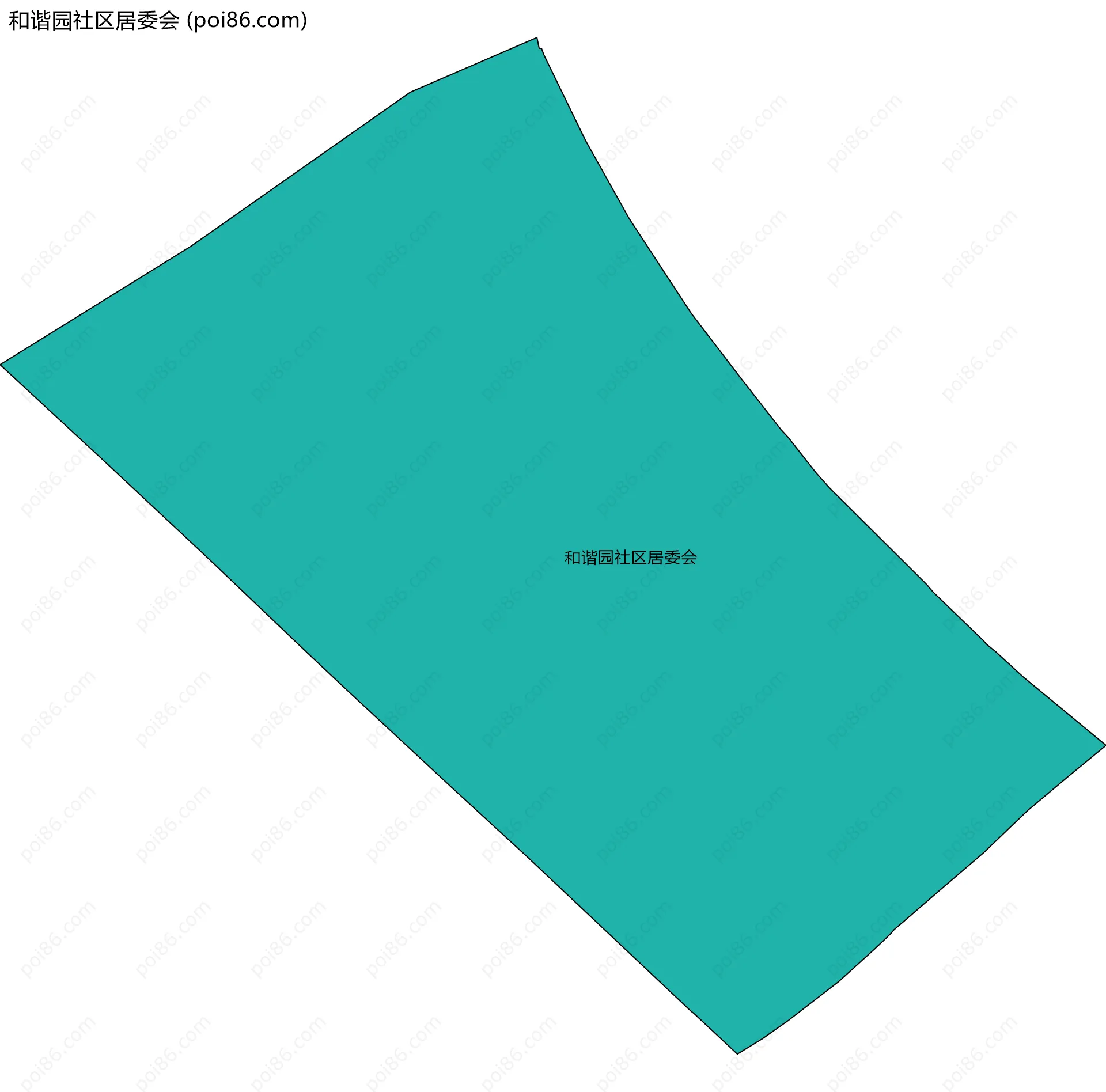 和谐园社区居委会边界地图