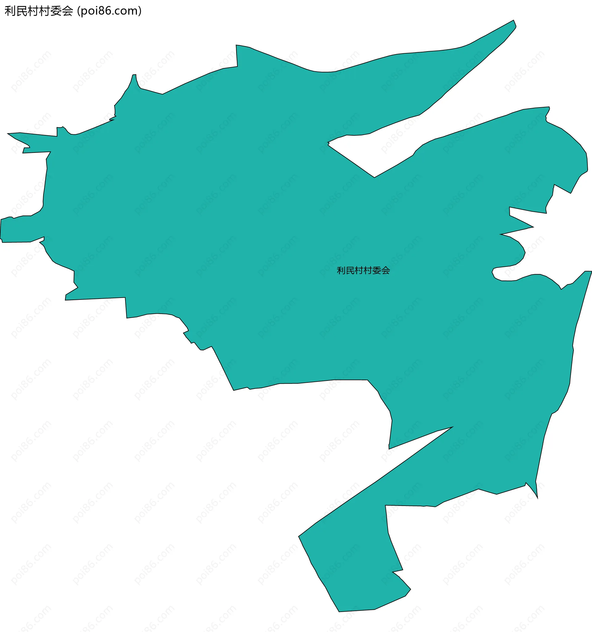 利民村村委会边界地图